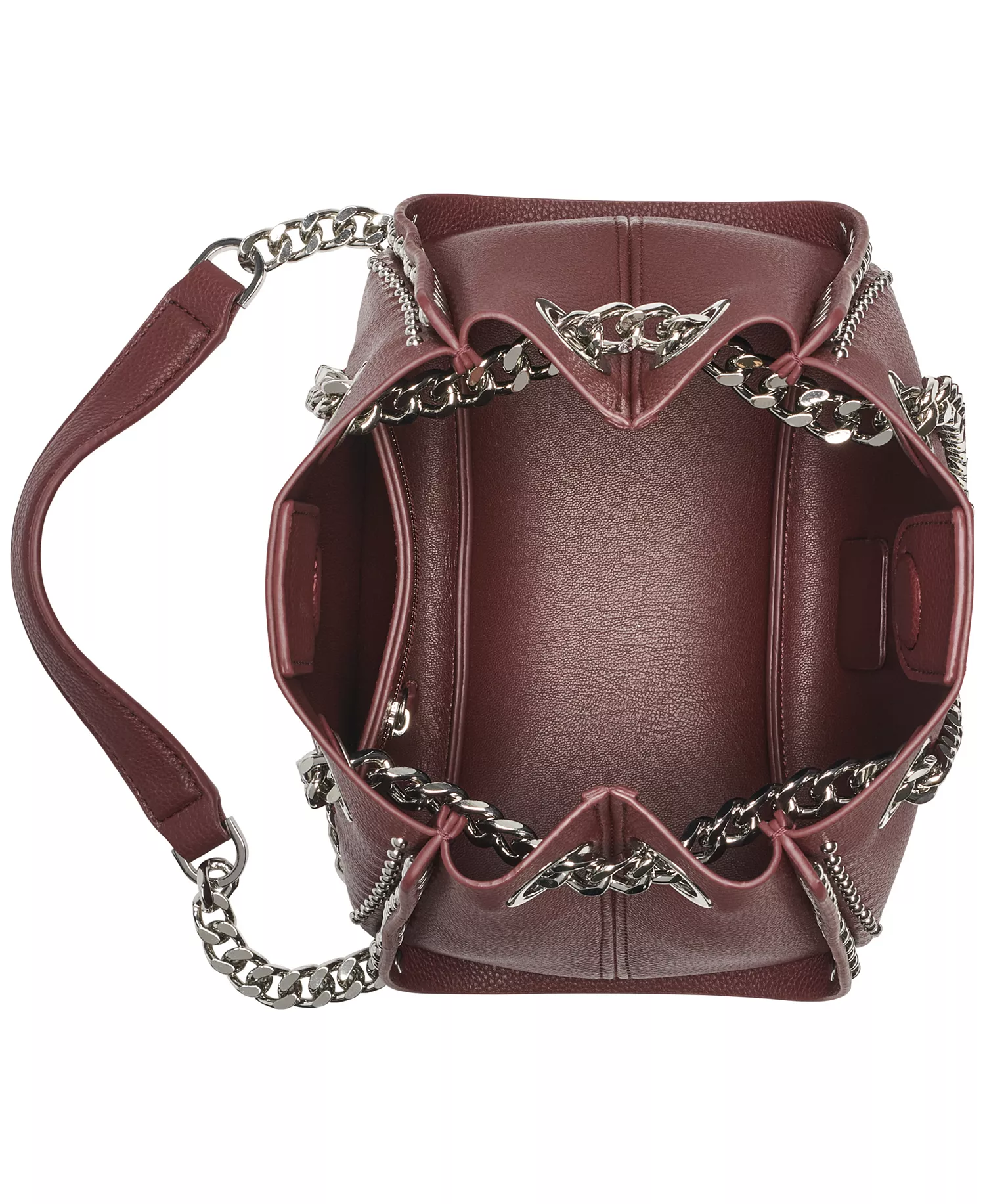 Josie Small Studded Bucket Bag - Aged Wine - NO SIZE