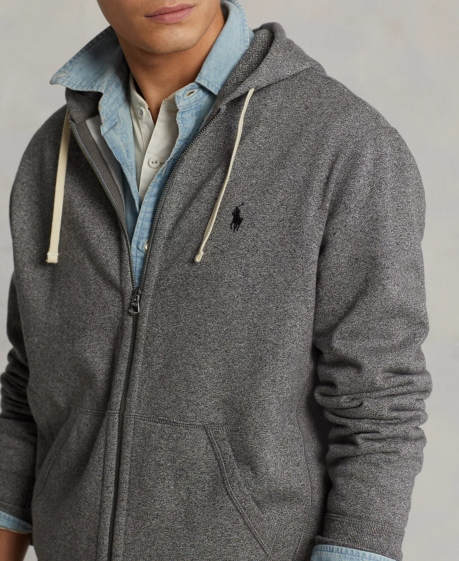 Men's & Kid's Cotton Fleece Hoodie Collection - Ash Grey Heather - 2XL