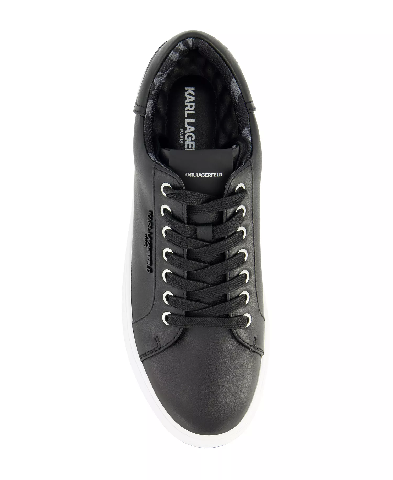 Men's Logo Plain Toe Bit Sneakers - Black - 10