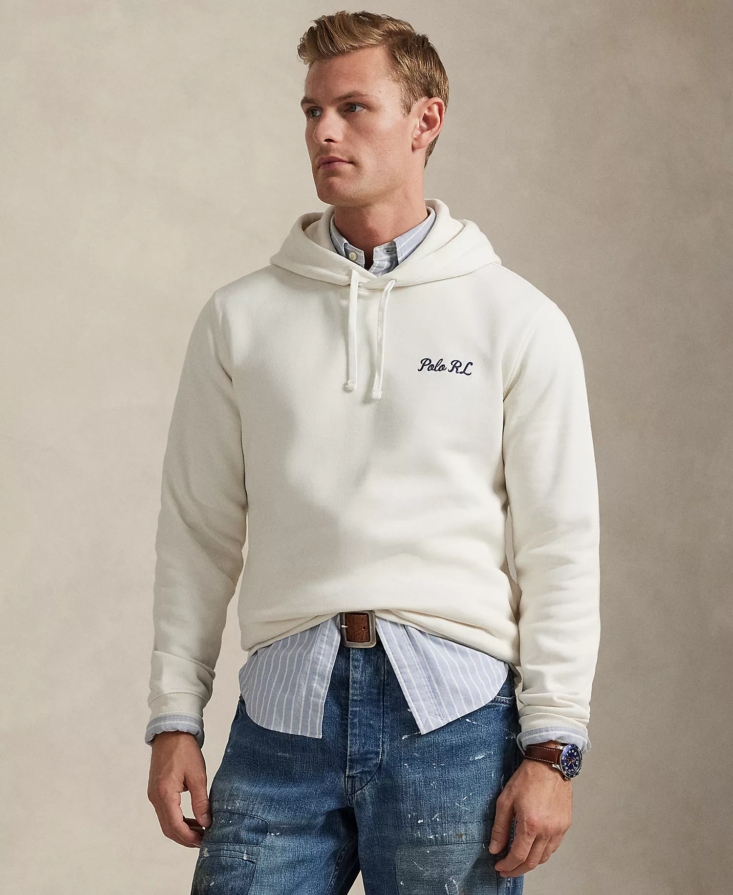 Men's Polo Bear Fleece Hoodie Sweatshirt - Nevis - 2XL