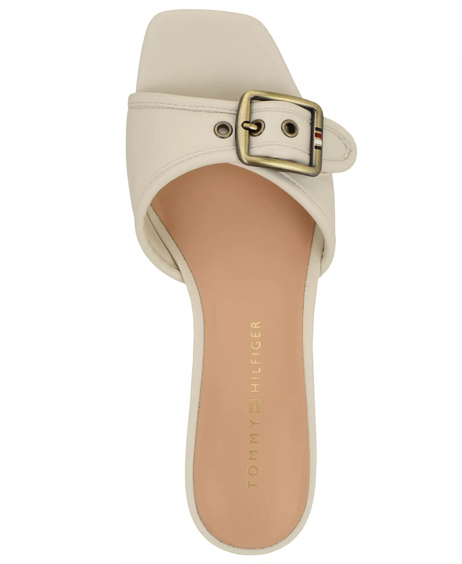 Women's Camhila Buckle Strap Kitten Heel Sandal - Ivory - 6M