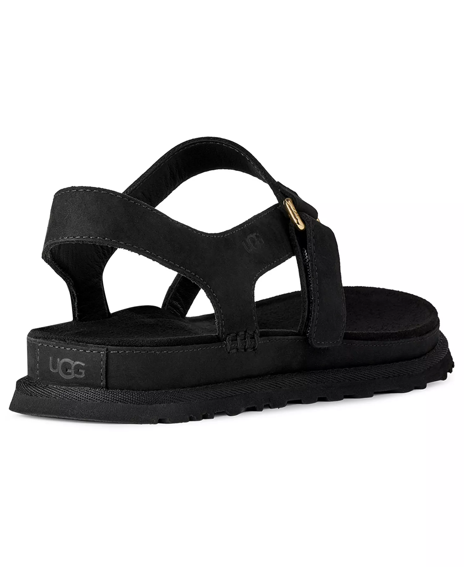 Women's GoldenGaze Open Toe Flat Sandals - Black - 10M