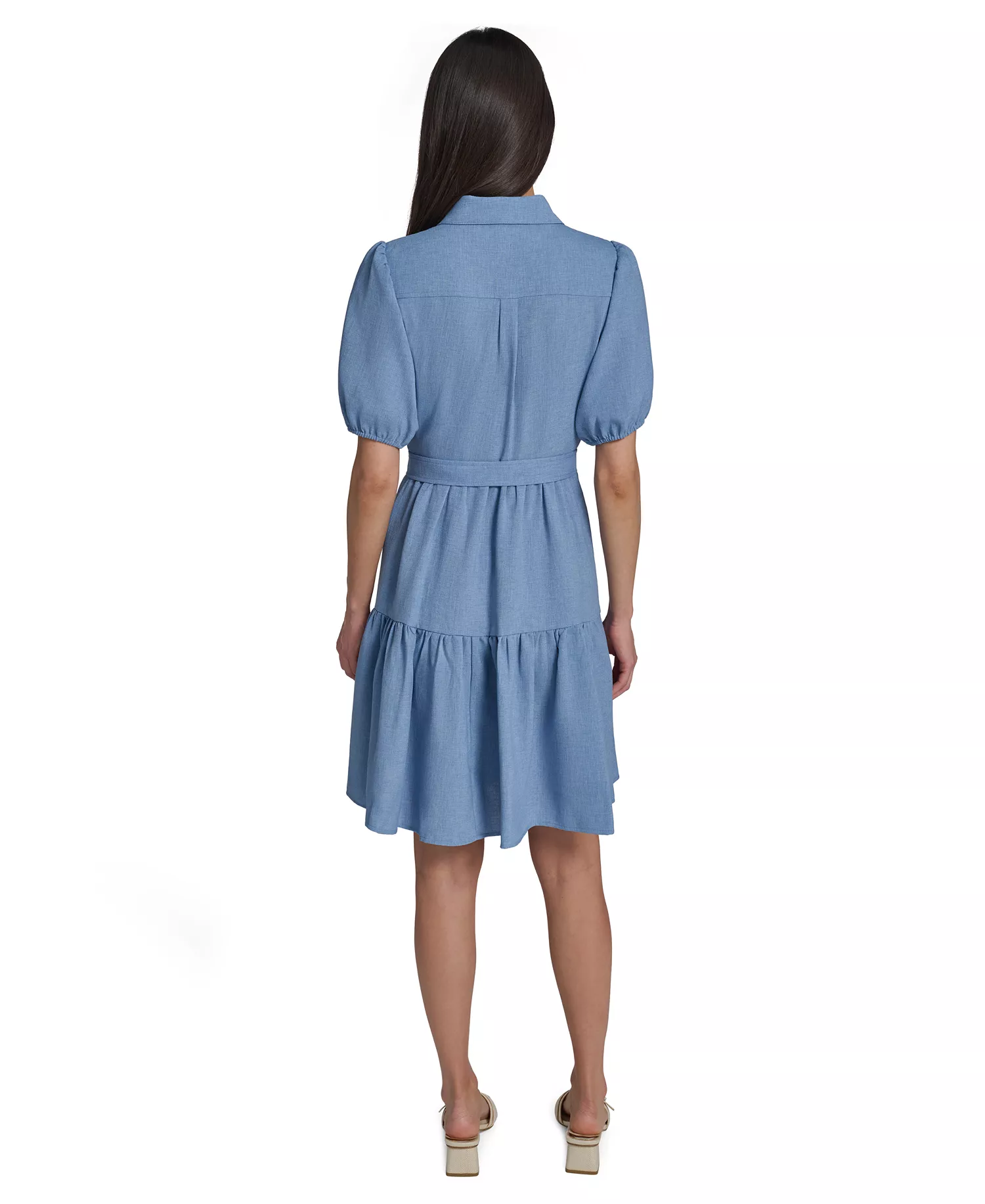 Women's Puff-Sleeve Collared Shirtdress - BAYOU - 10