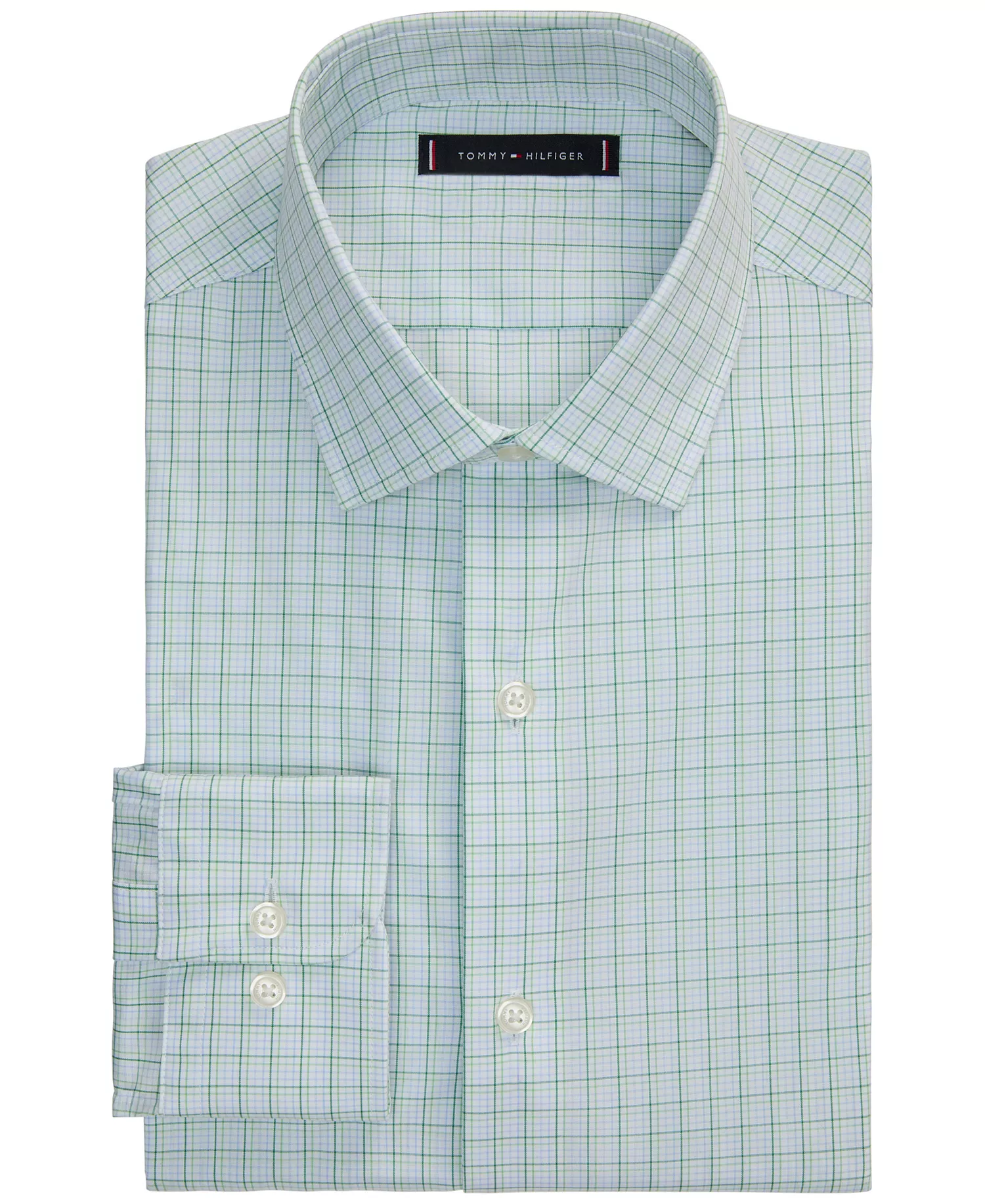 Men's Spread Collar Dress Shirt - Green - 14.5 32/33