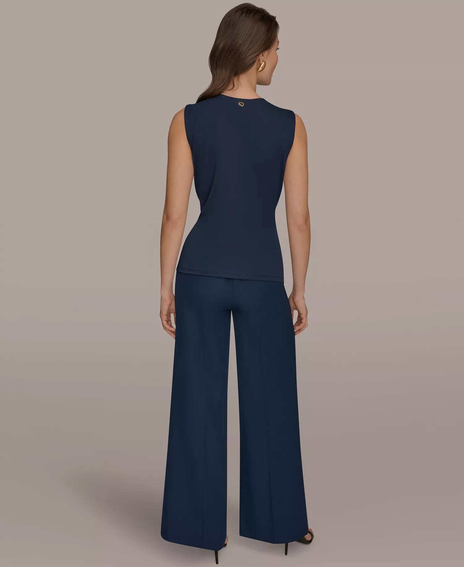 Women's Deep V-Neck Knit Top - Nightfall - L