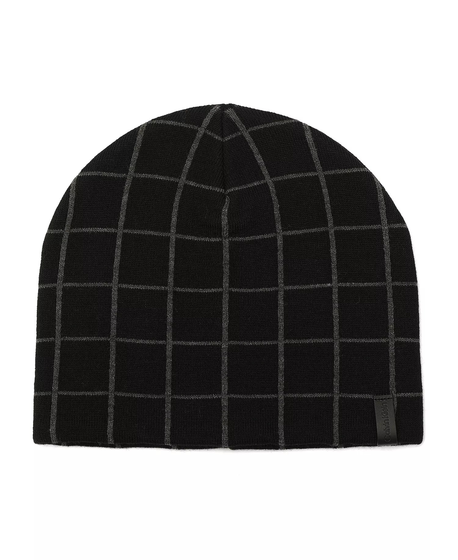 Men's Window Check Cuff Hat - Black - OS