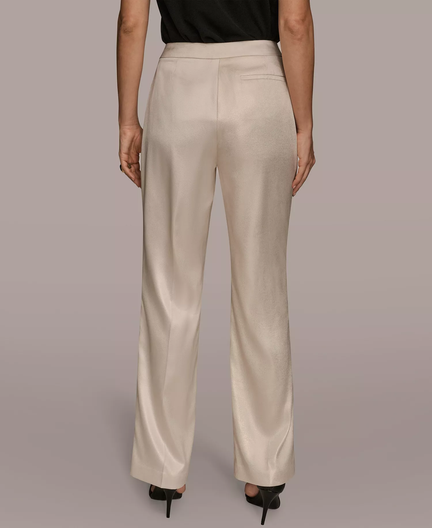 Women's Novelty Straight-Leg Mid-Rise Pants - Fawn/Gold - 10