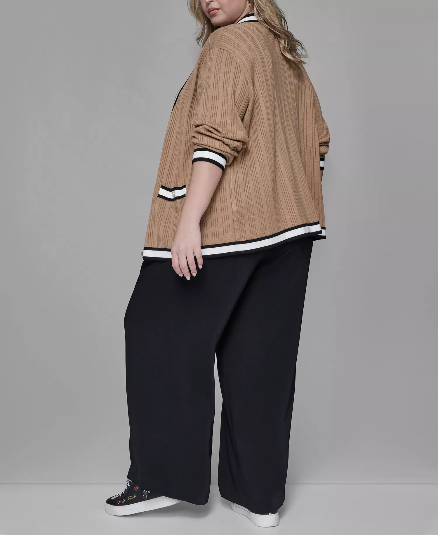 Women's Plus Size Wide Leg Pants - Black - 0X