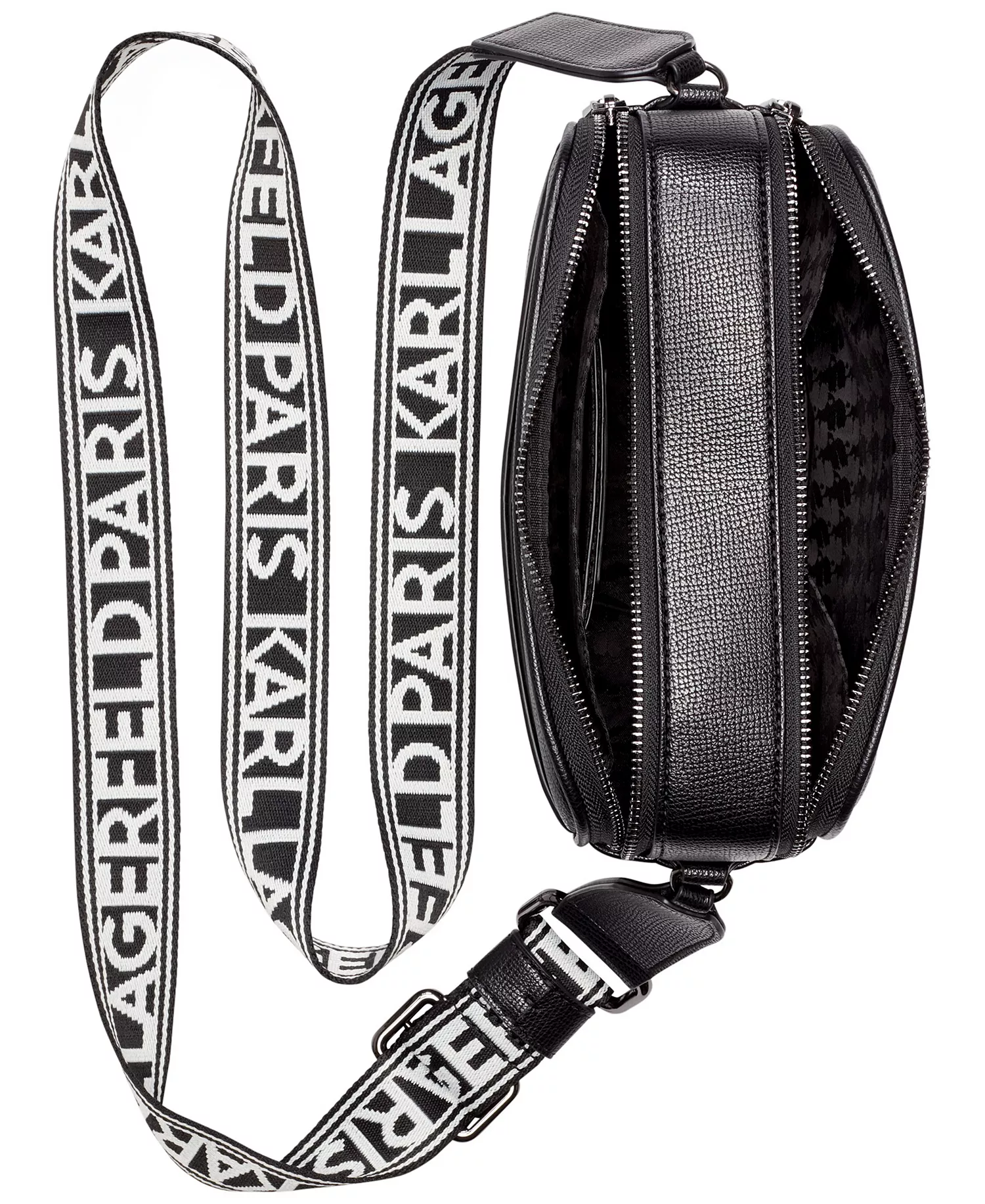 Maybelle Double Zip Top Crossbody Bag  - Black Combo - NO SIZE