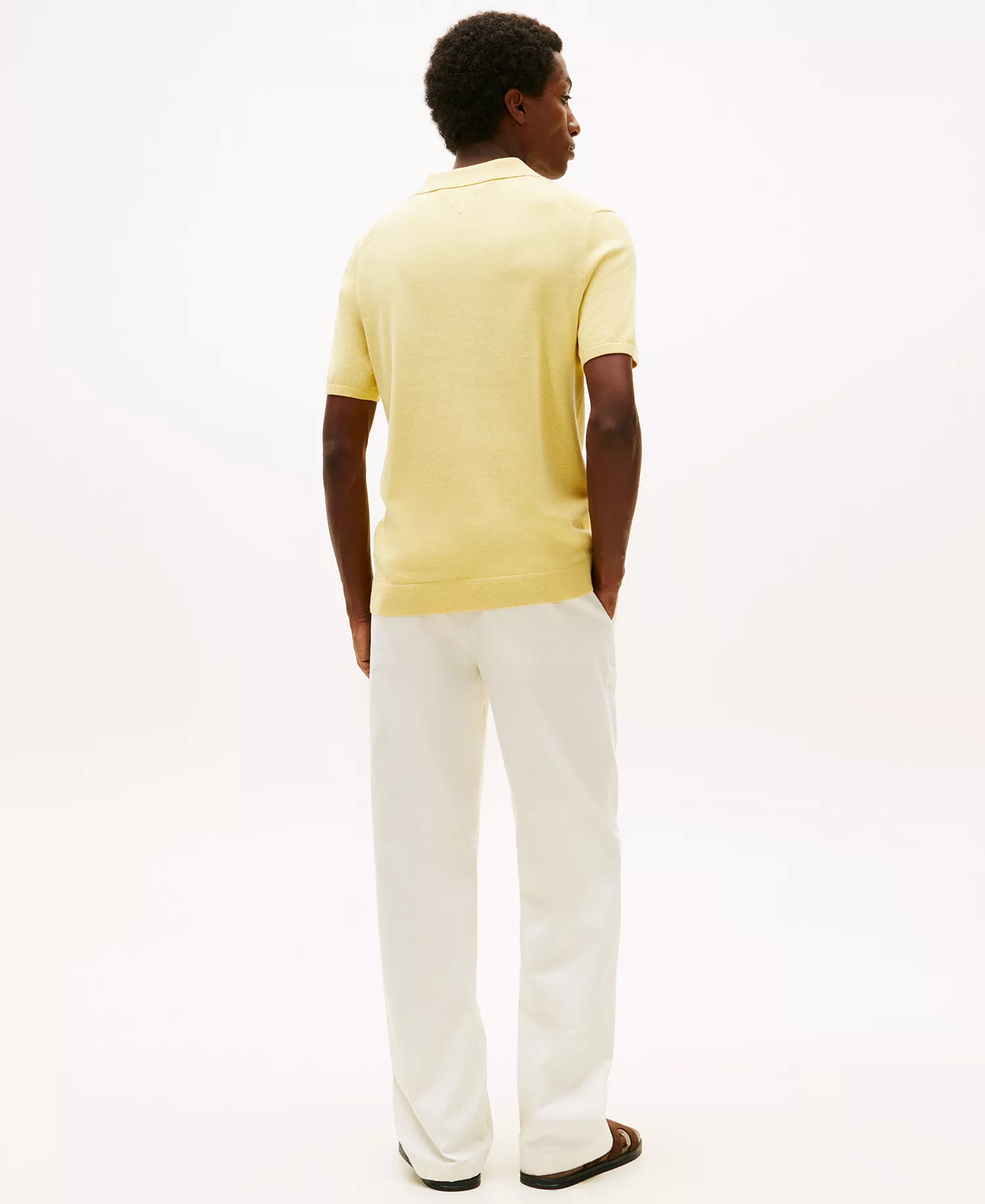 Men's Essential Knit Short-Sleeve Polo Shirt - Citronella Heather - L