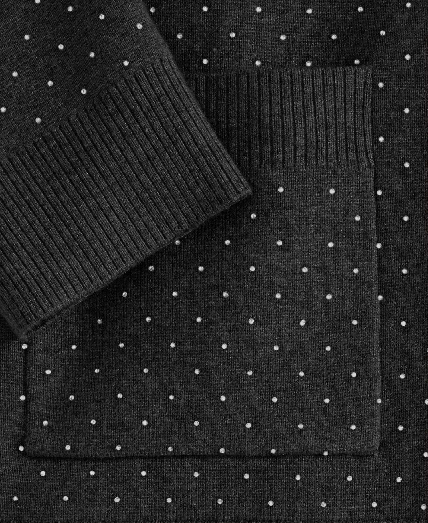 Women's Rhinestone V-Neck Cardigan, Macy's Exclusive - Deep Black - XL