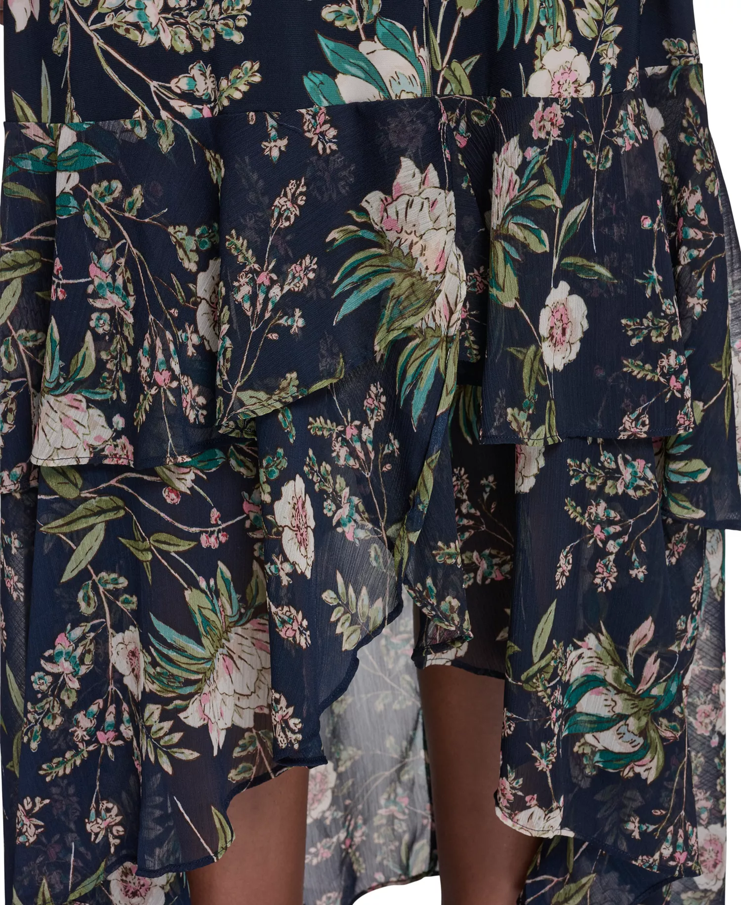 Petite V-Neck Midi Dress - Sky Captain Multi - 0P