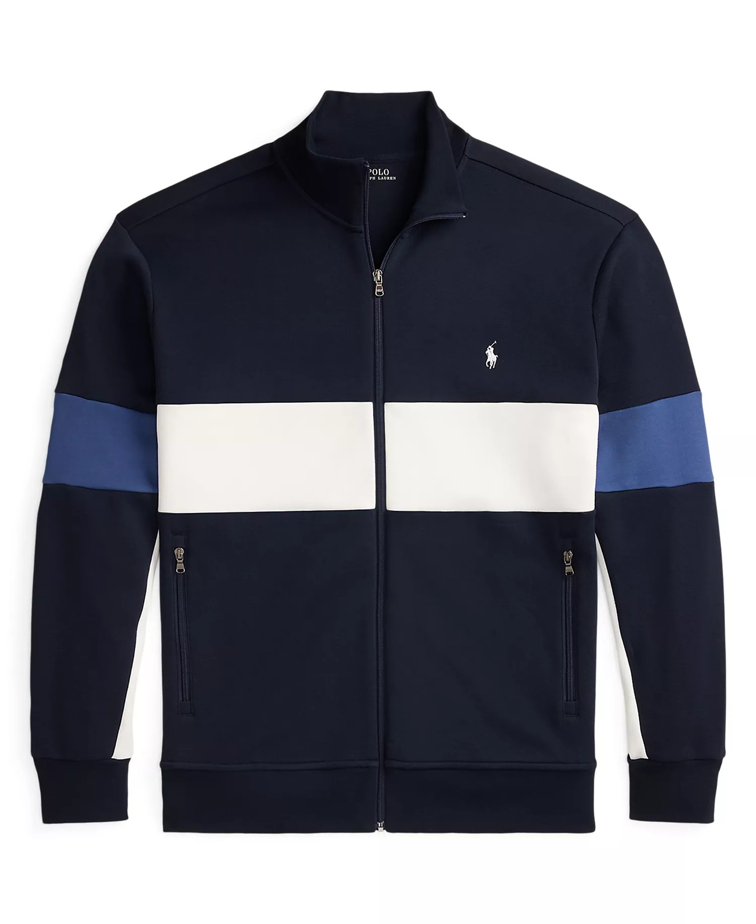 Men's Big & Tall Double Knit Long-Sleeve Sweatshirt - Aviator Navy - 2LT