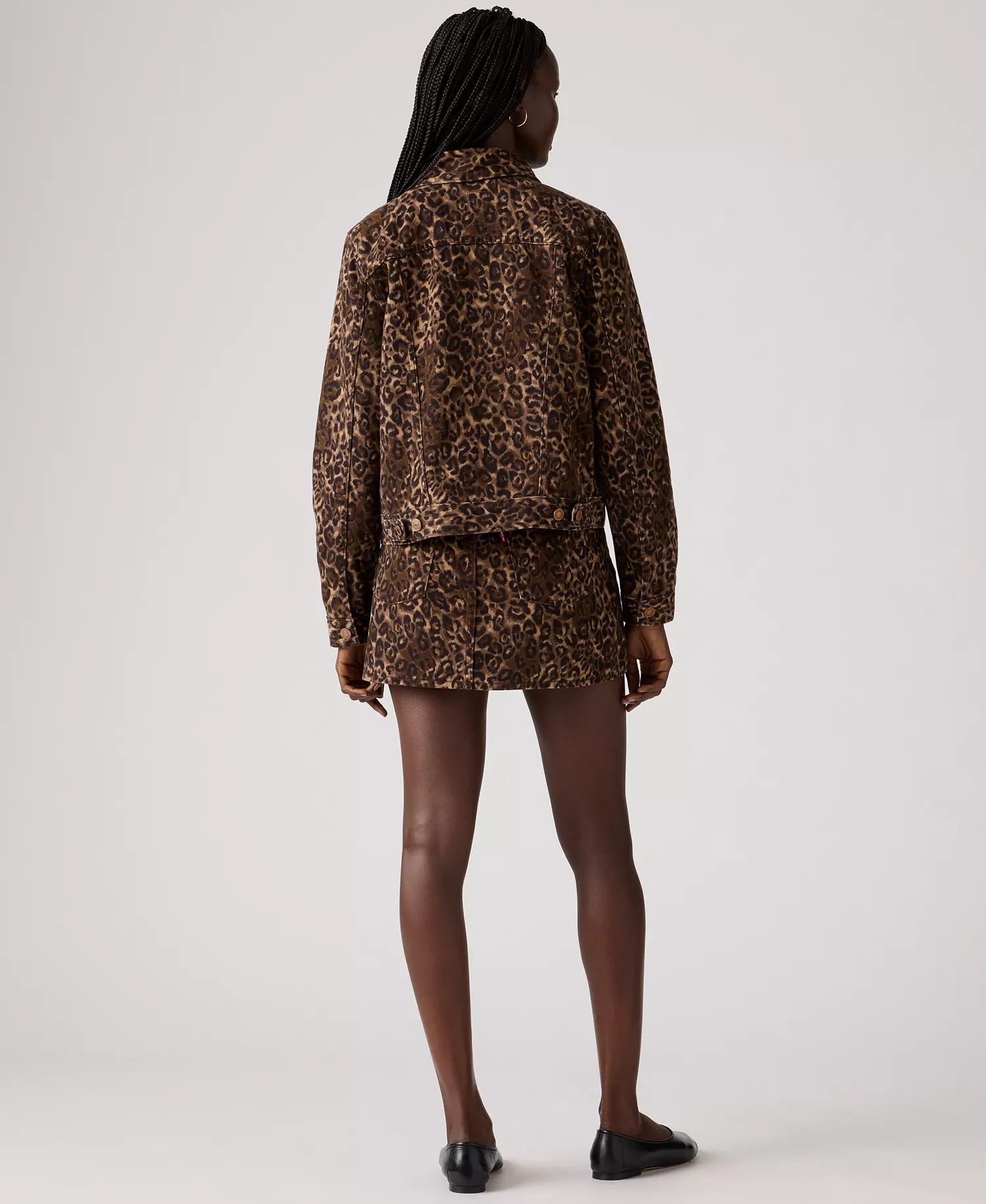 Premium Women's Point Collar Trucker Jacket - Cat Eyes - S