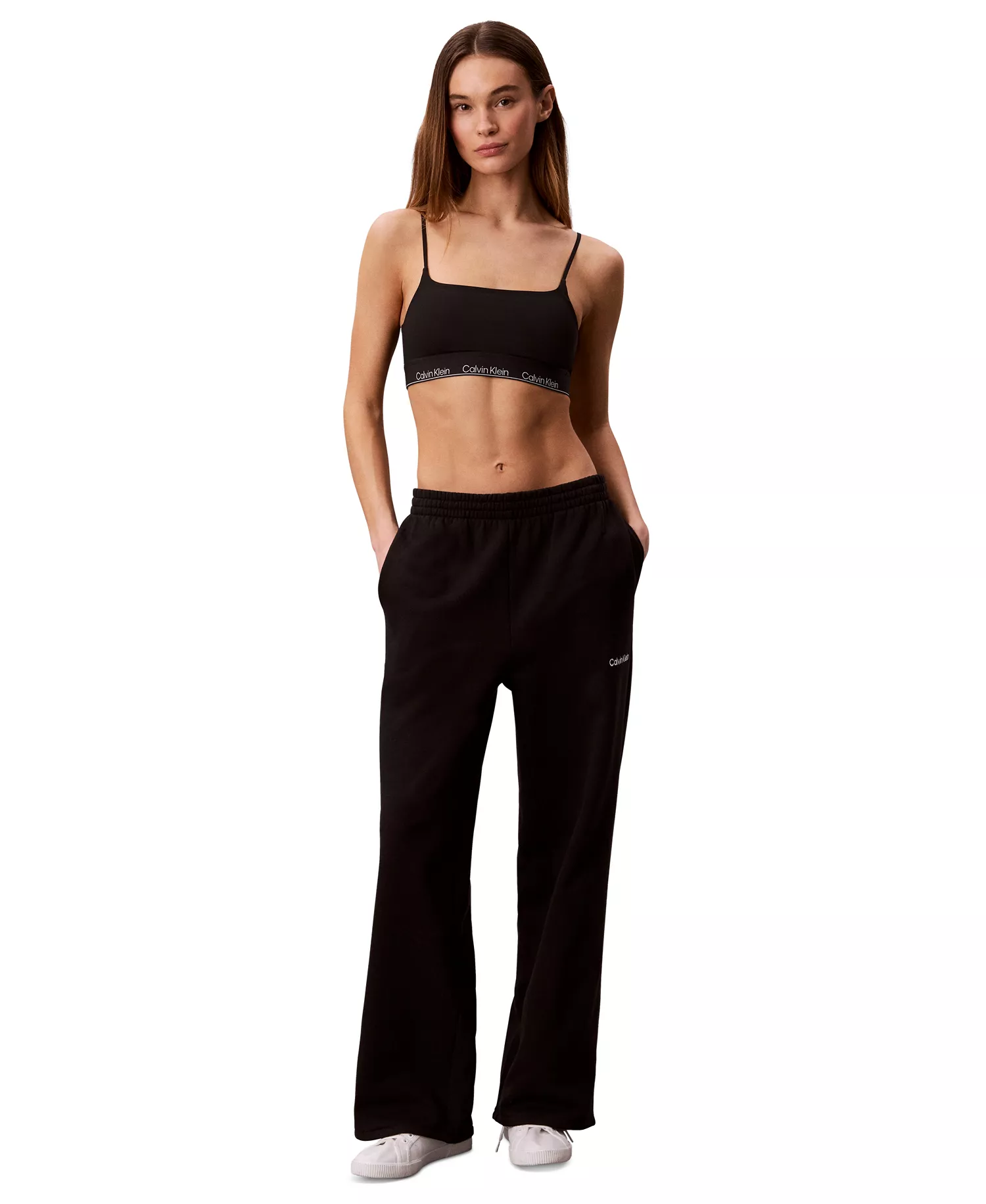 Women's Brushed Straight Leg Joggers - Black - 2XL