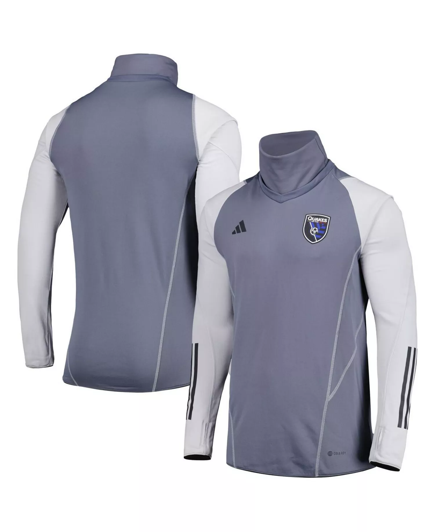 Men's Gray San Jose Earthquakes Warm Raglan COLD.RDY Top - Gray - 2XL