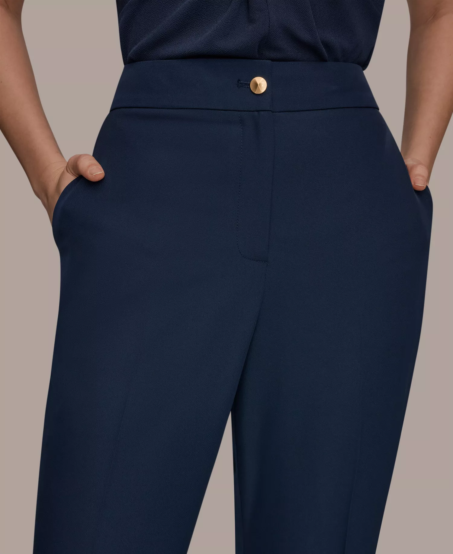 Women's Ankle-Length Slim Pants, Regular & Petite - Nightfall - 0