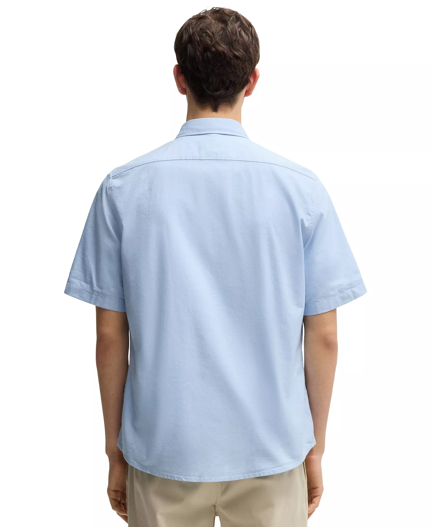 Men's Oxford Cotton Regular-Fit Shirt - Open Blue - L