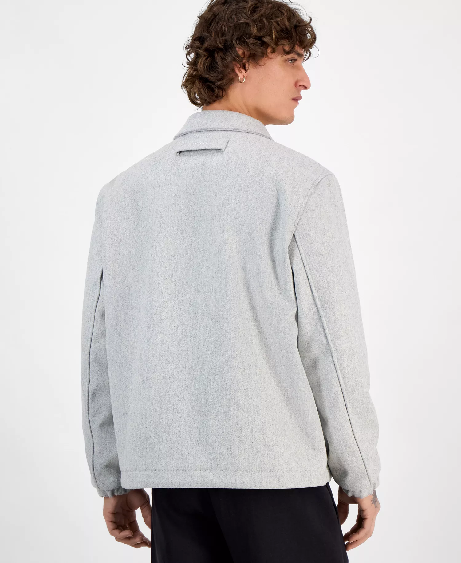 Men's Baks Snap-Front Coach Jacket - Natural - L