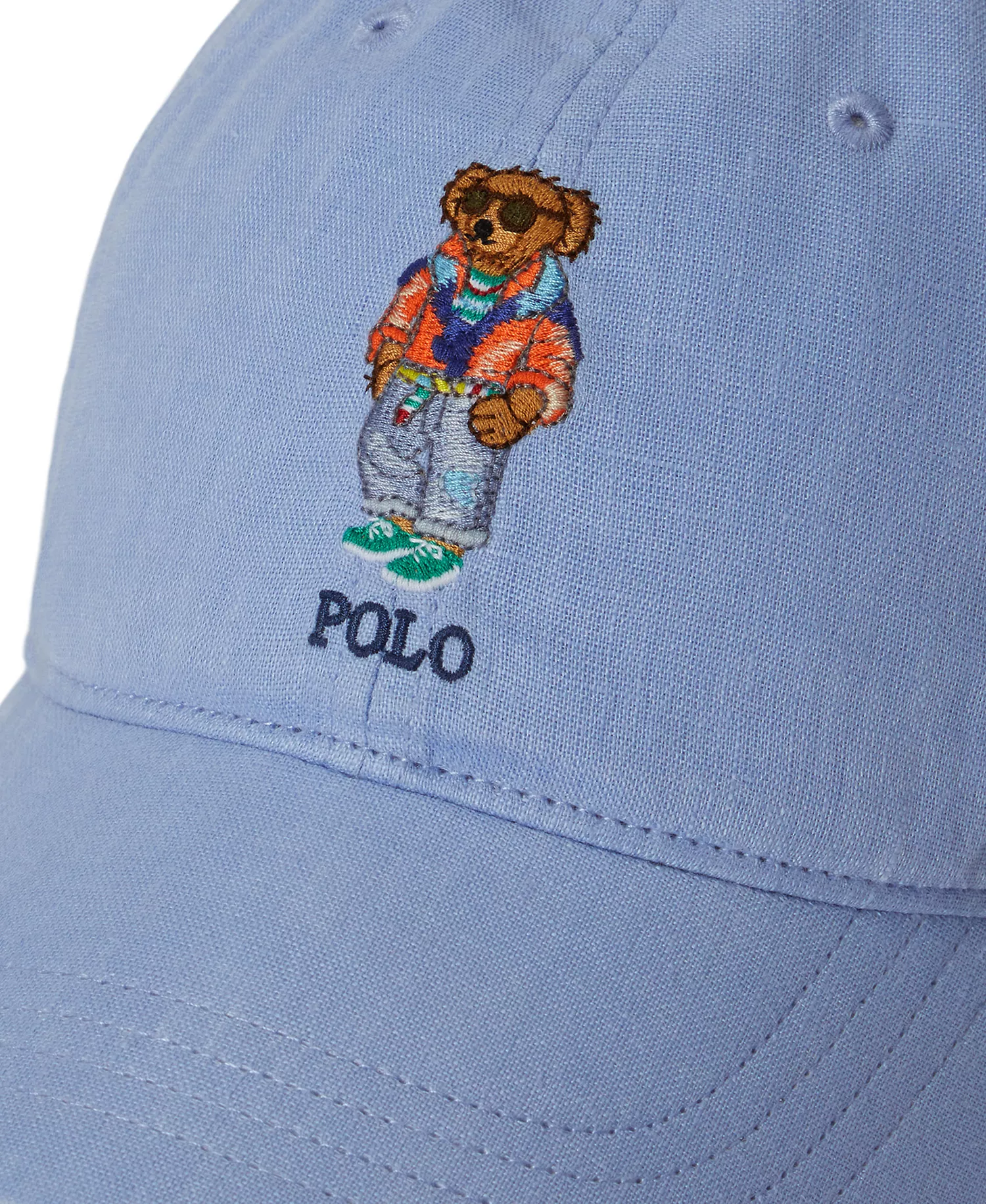 Men's 6-Panel Polo Bear Ball Cap - Austin Blue - ONE SIZE
