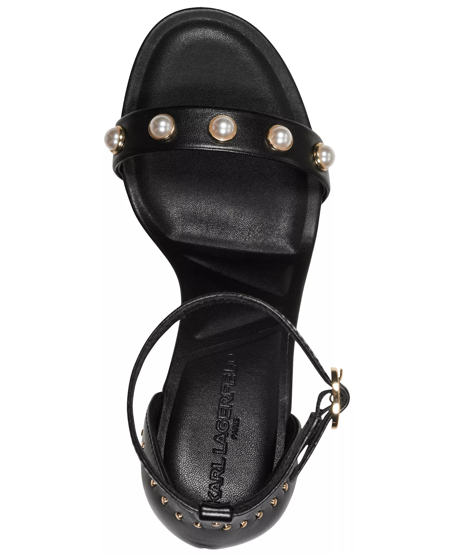 Women's Kenz Pearl Ankle Strap Sandals - Black - 5.5