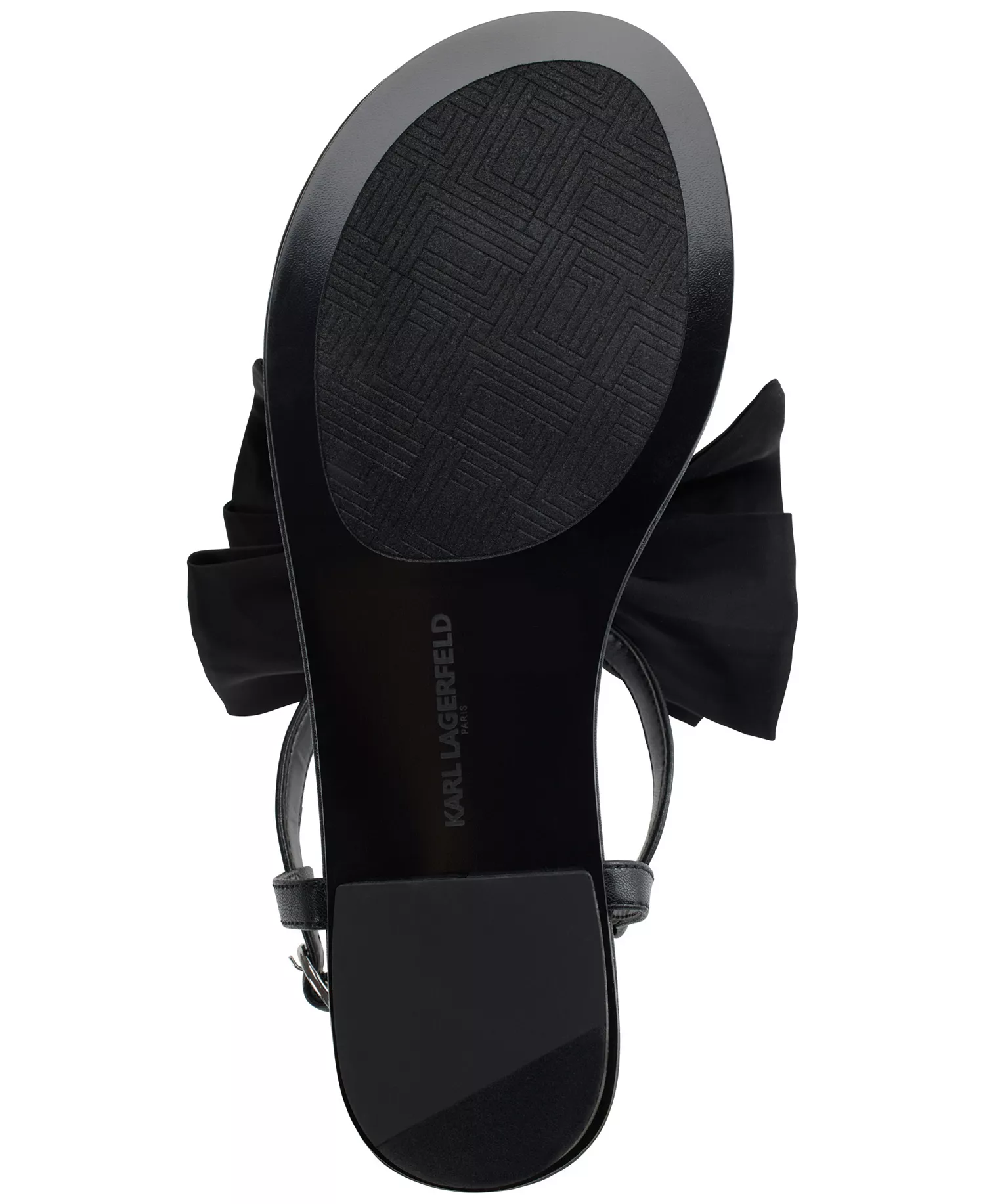 Women's Cristi Bow Flat Sandals - Black - 10M
