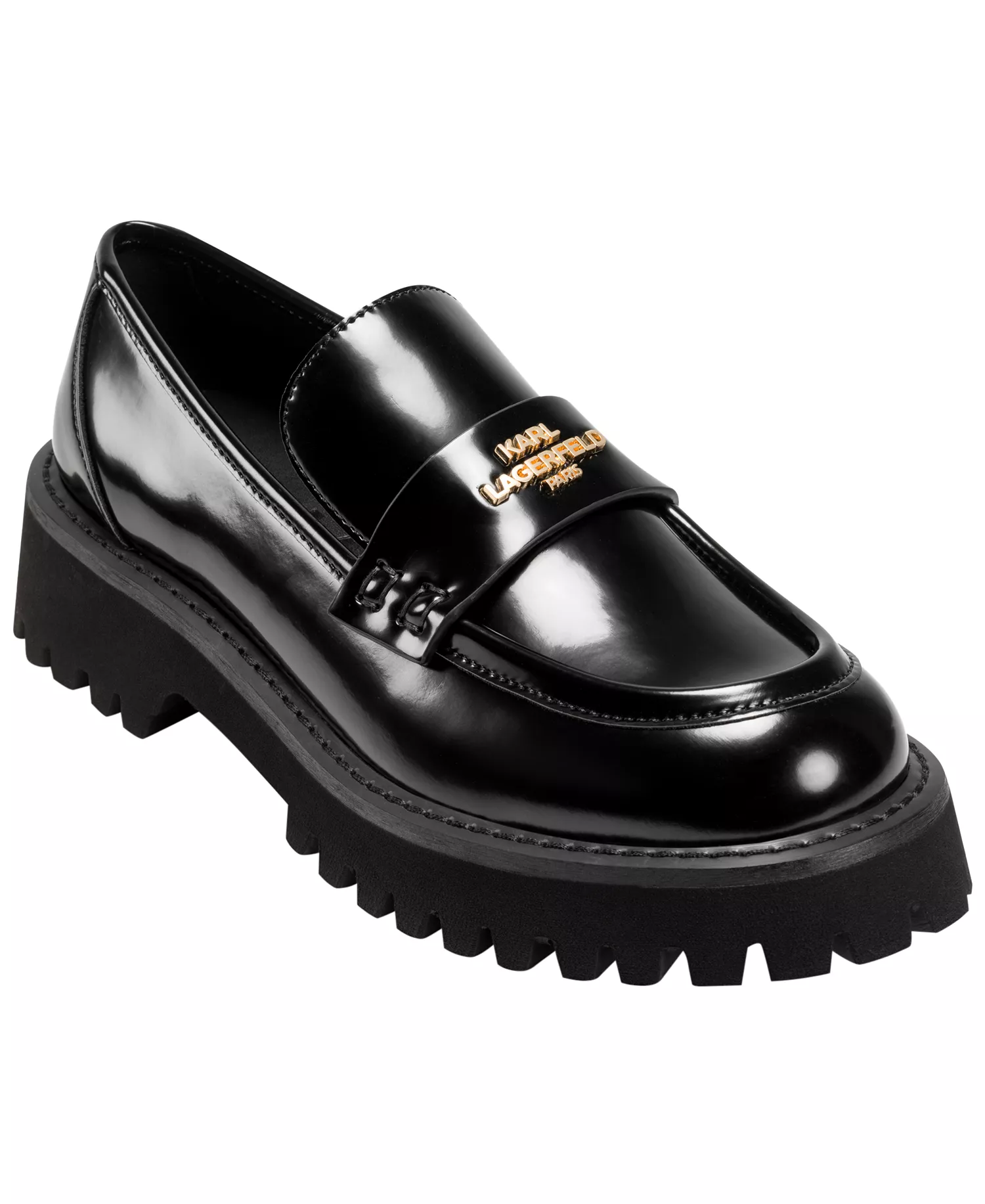Women's Gwen Logo Lug Loafers - Black - 10M