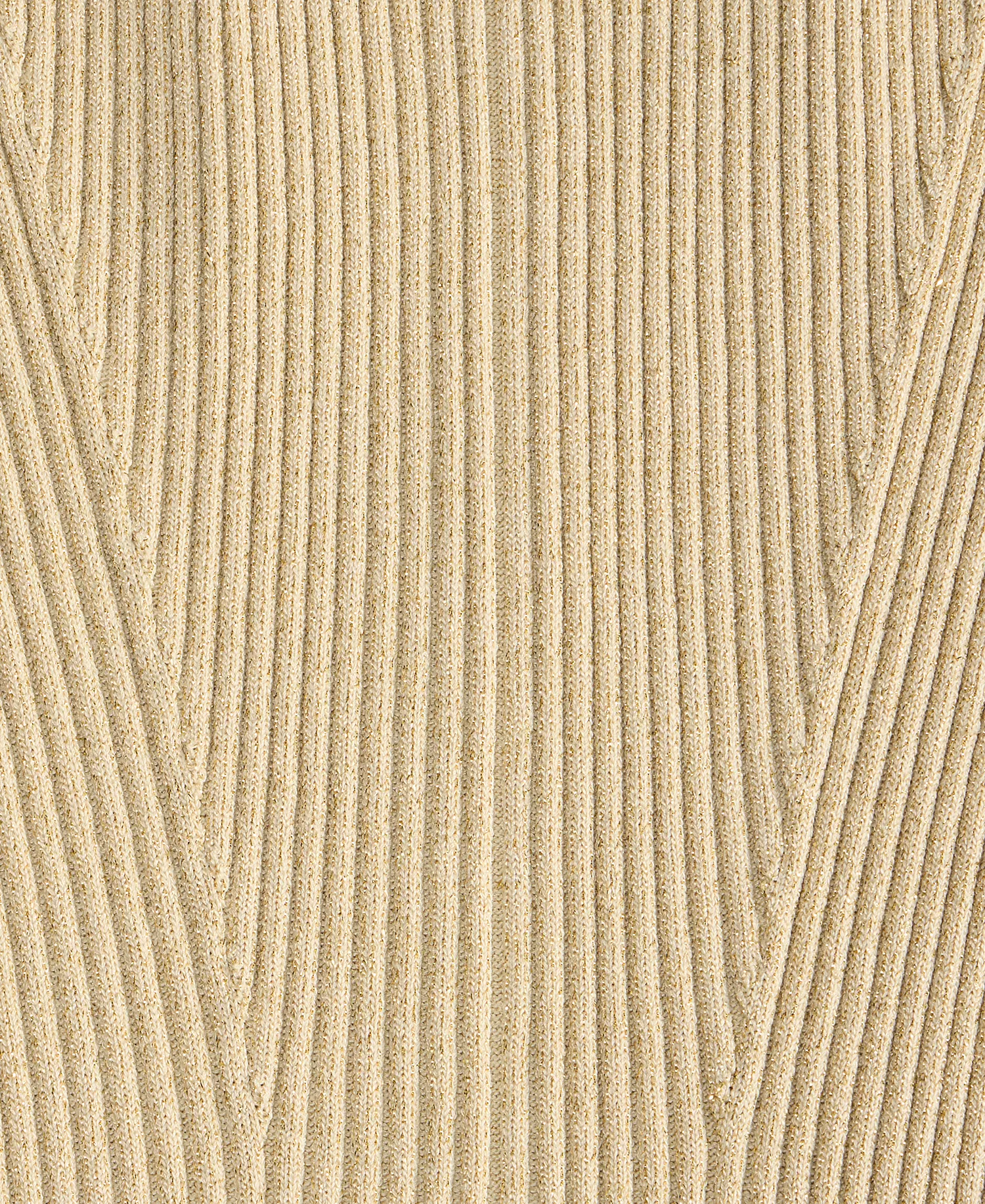 Women's Metallic Rib-Knit Sleeveless Sweater, Macy's Exclusive - Grain/Gold - L