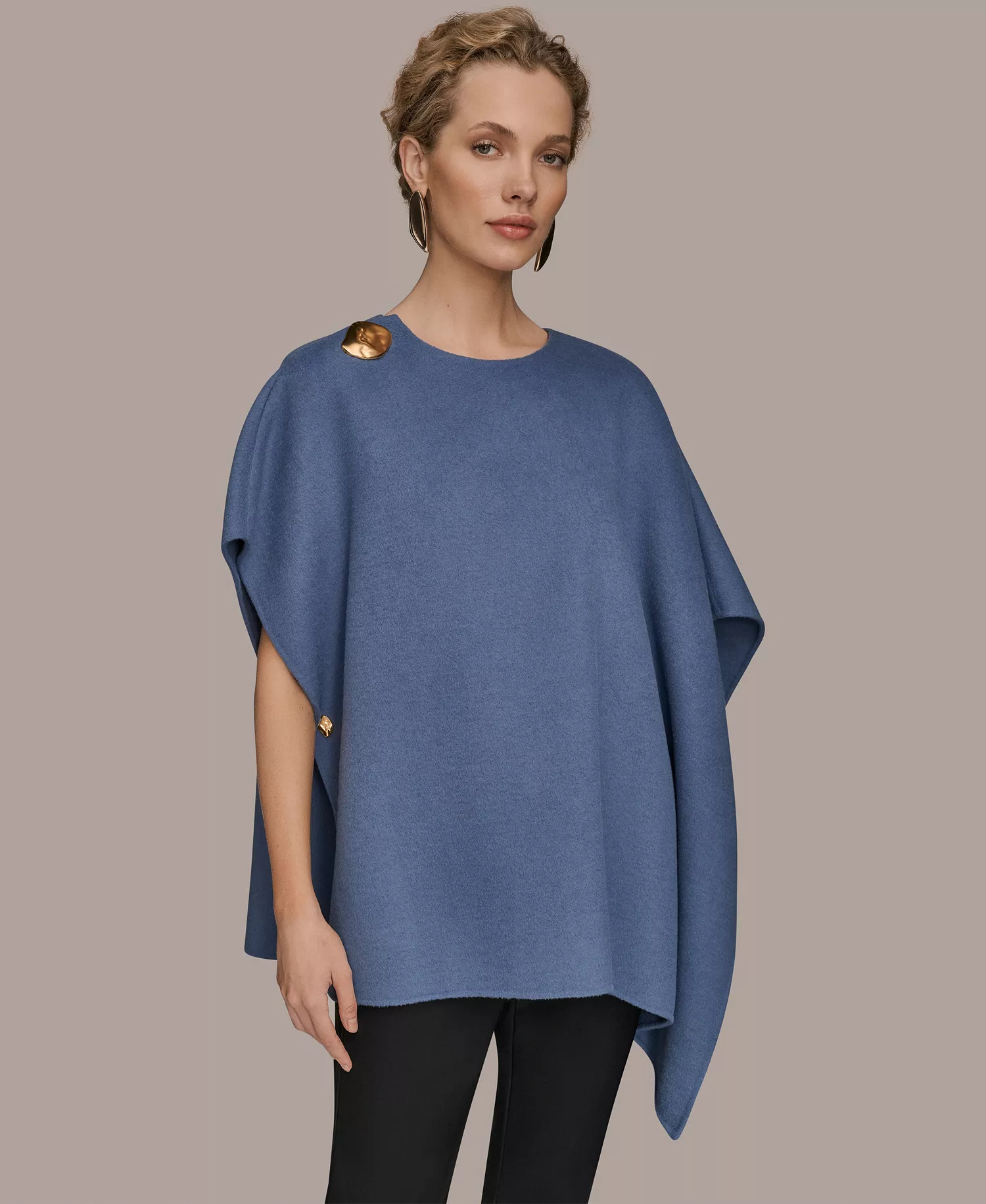 Women's Wool Blend Pull-On Cape Jacket - Tempest - L/XL