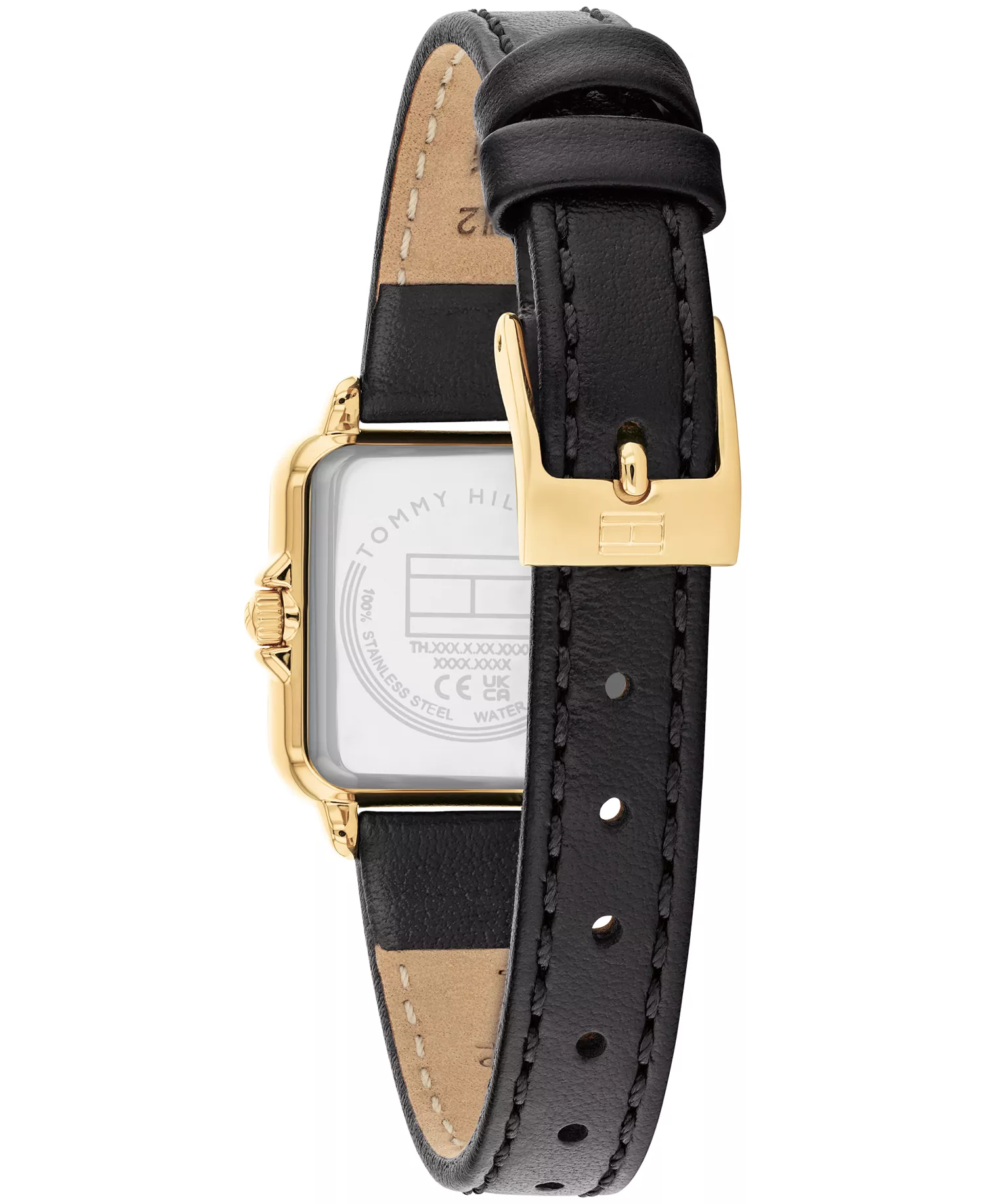 Women's Quartz Black Leather Strap Watch, 22.5mm - Black - 22.5