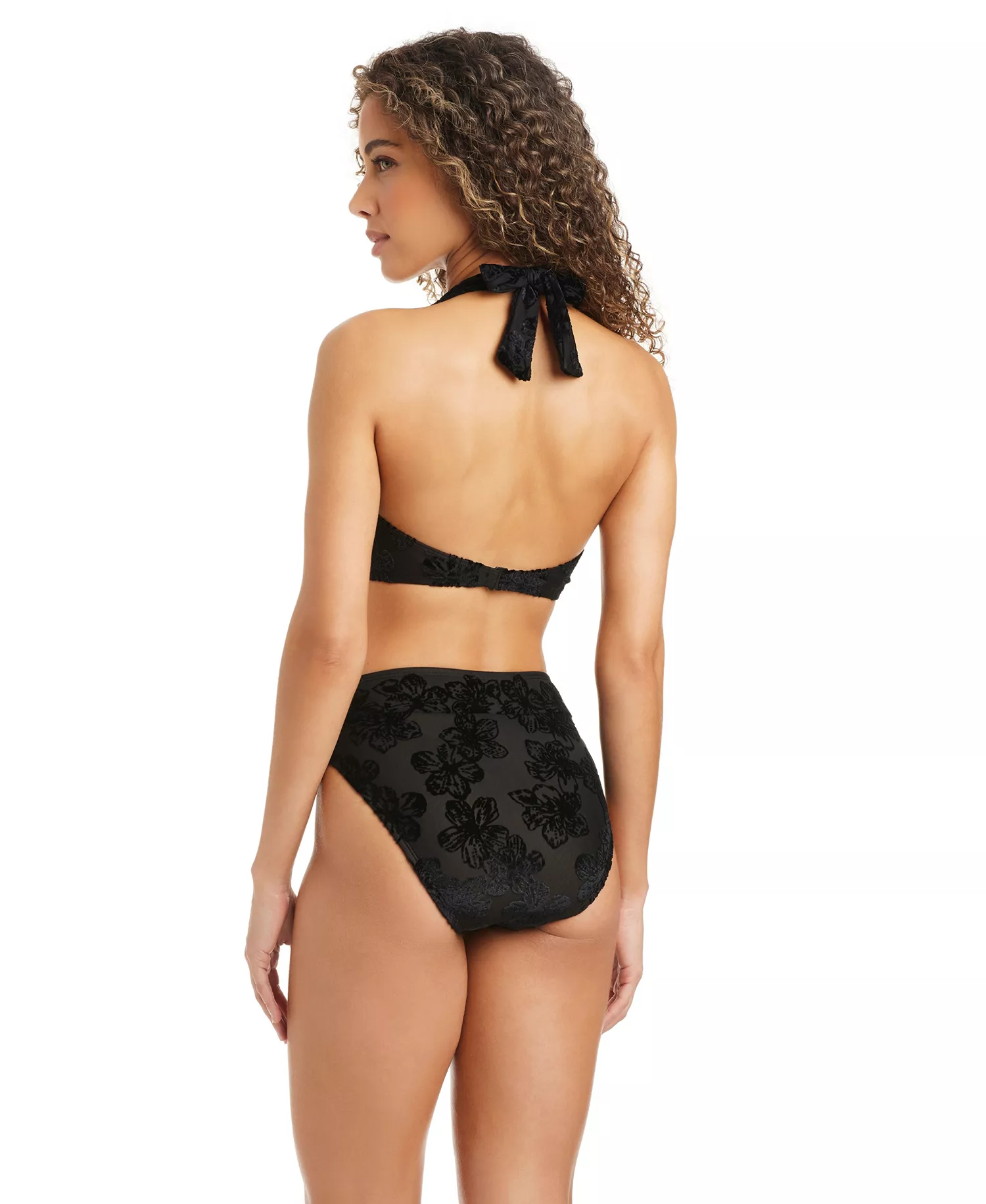 Women's Place In The Sun Banded Halter Bra, Macy's Exclusive - Black - L