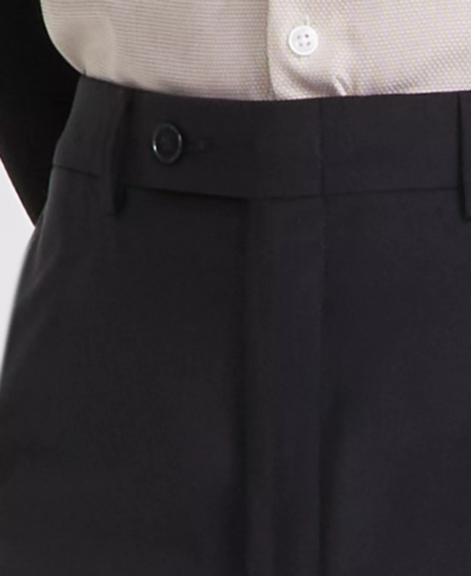 Men's Slim-Fit Wool-Blend Stretch Suit Pants - Black - 28 - 29