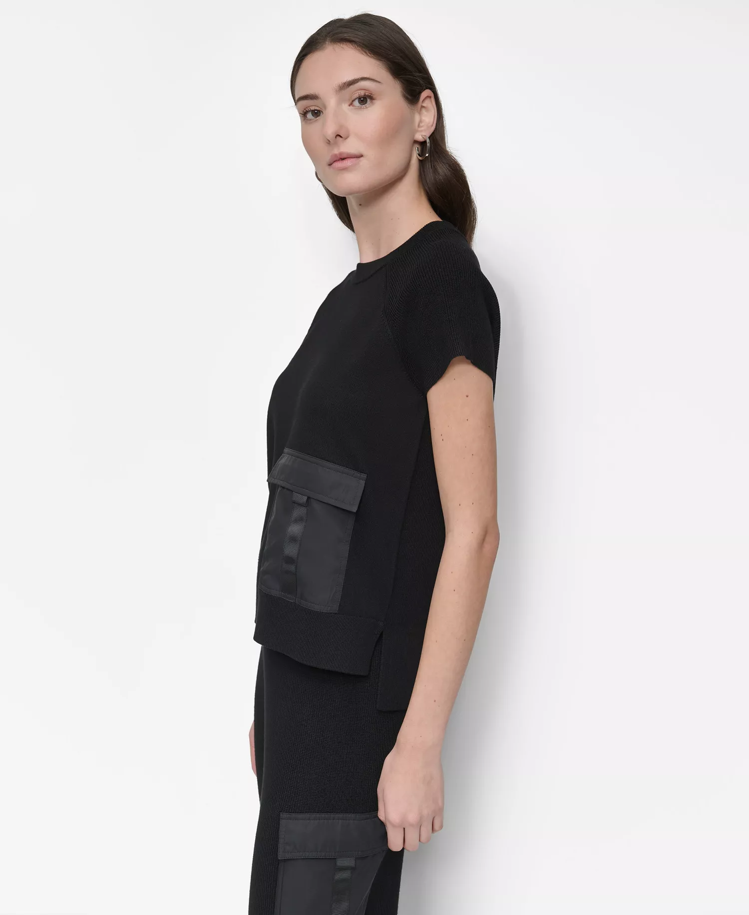 Women's Cargo Sweater - Black - L