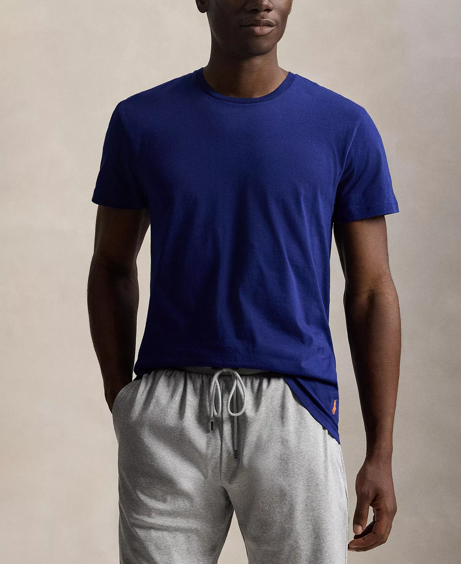 Men's 3-Pack Classic Cotton Crew Undershirts - Fall Royal/Harbor Island Blue/May Orange - L