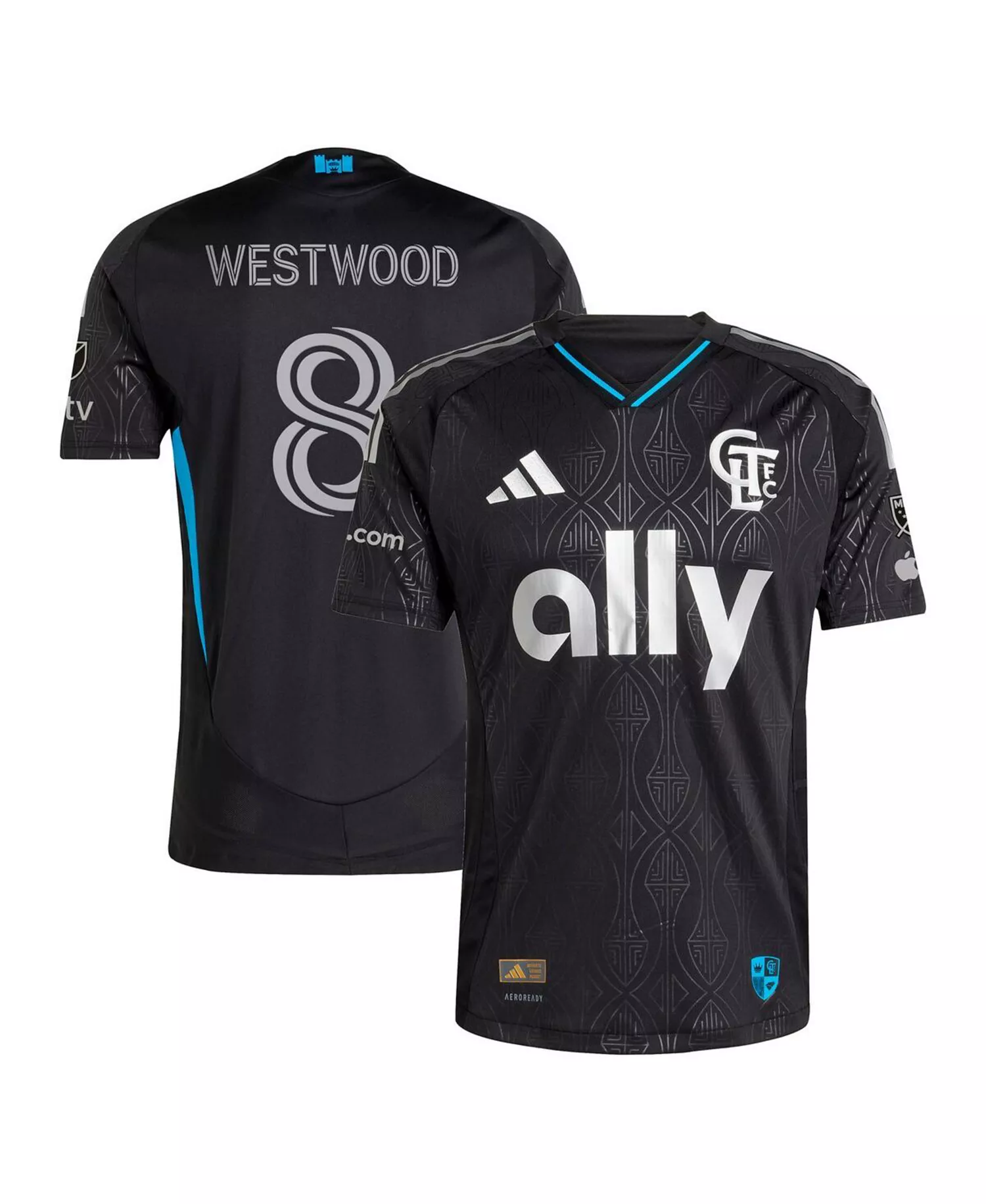 Men's Ashley Westwood Black Charlotte FC 2025 Fortress Kit Authentic Player Jersey - Black - 2XL