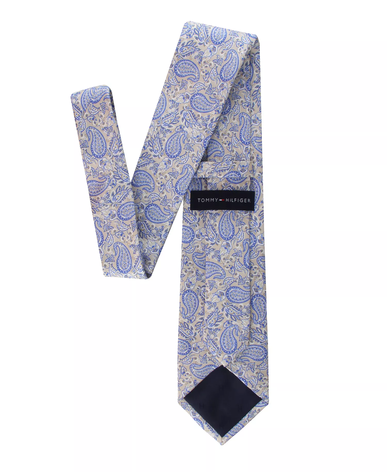 Men's Ramsey Paisley Silk Tie - Taupe/Blue - ONE SIZE