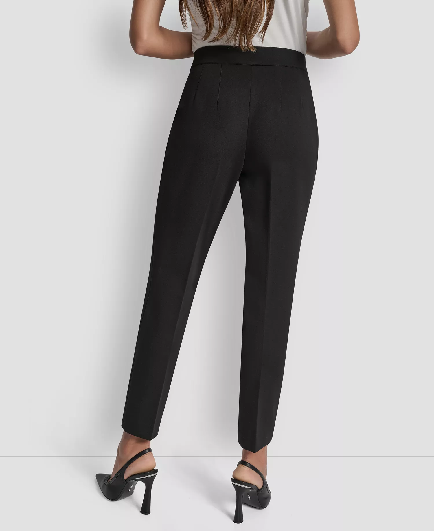 Women's Hollywood Slim-Leg Ponte Knit Pants - Black - 10