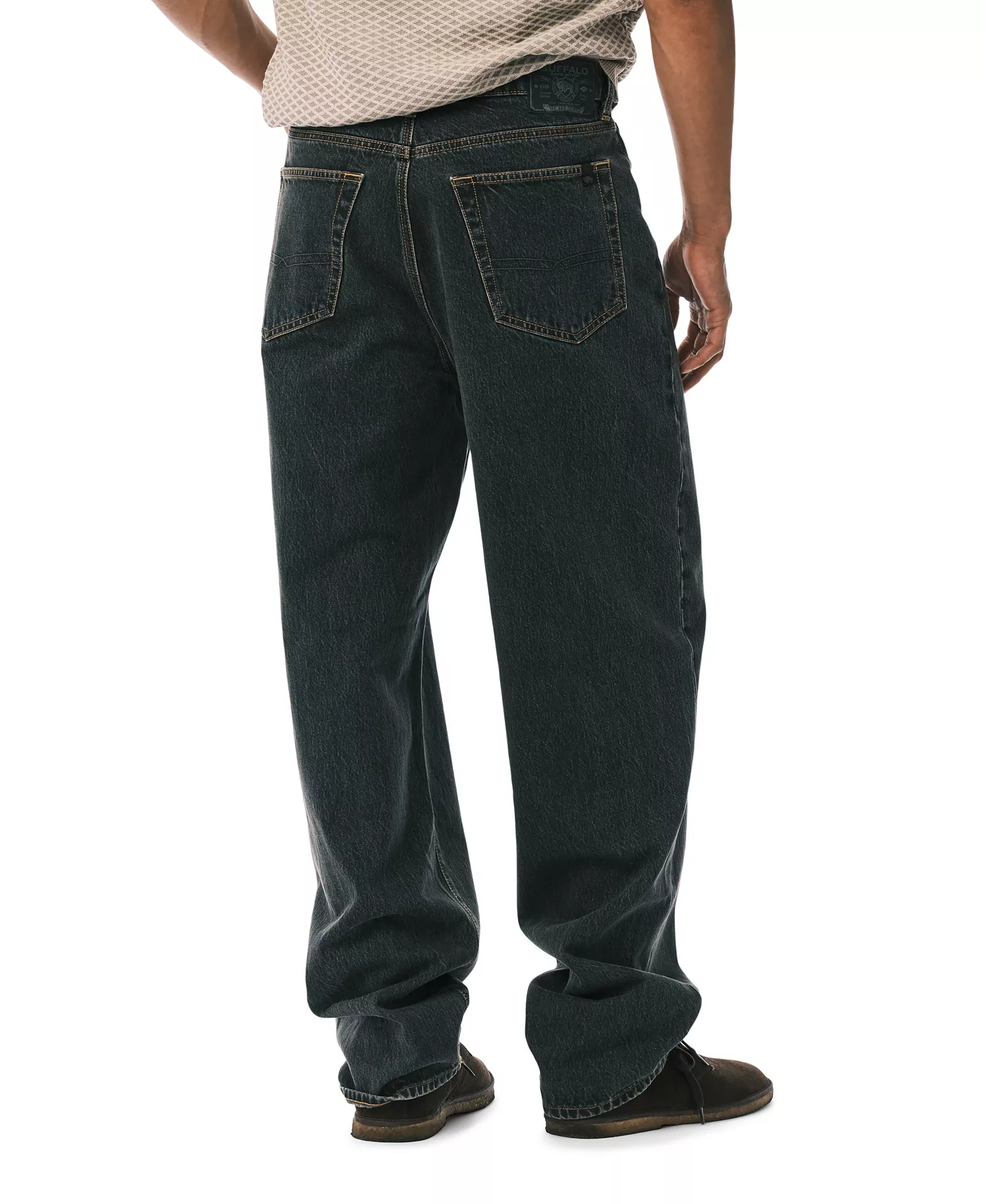Men's Baggy-Fit Wide-Leg Jeans - Black - 29x30