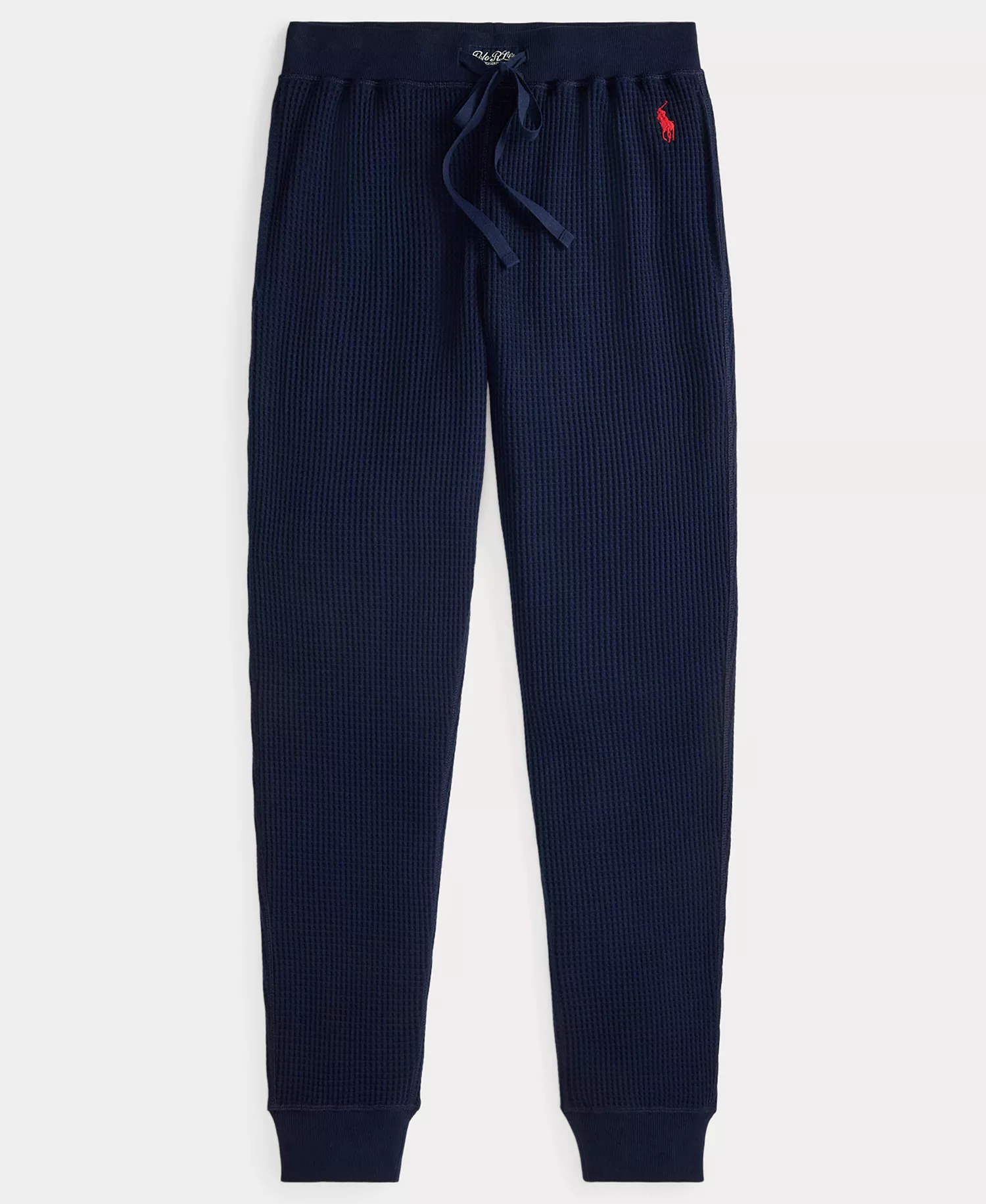 Men's Premium Thermal Jogger Pajama Pants - Cruise Navy/RL2000 Red Polo Player - L