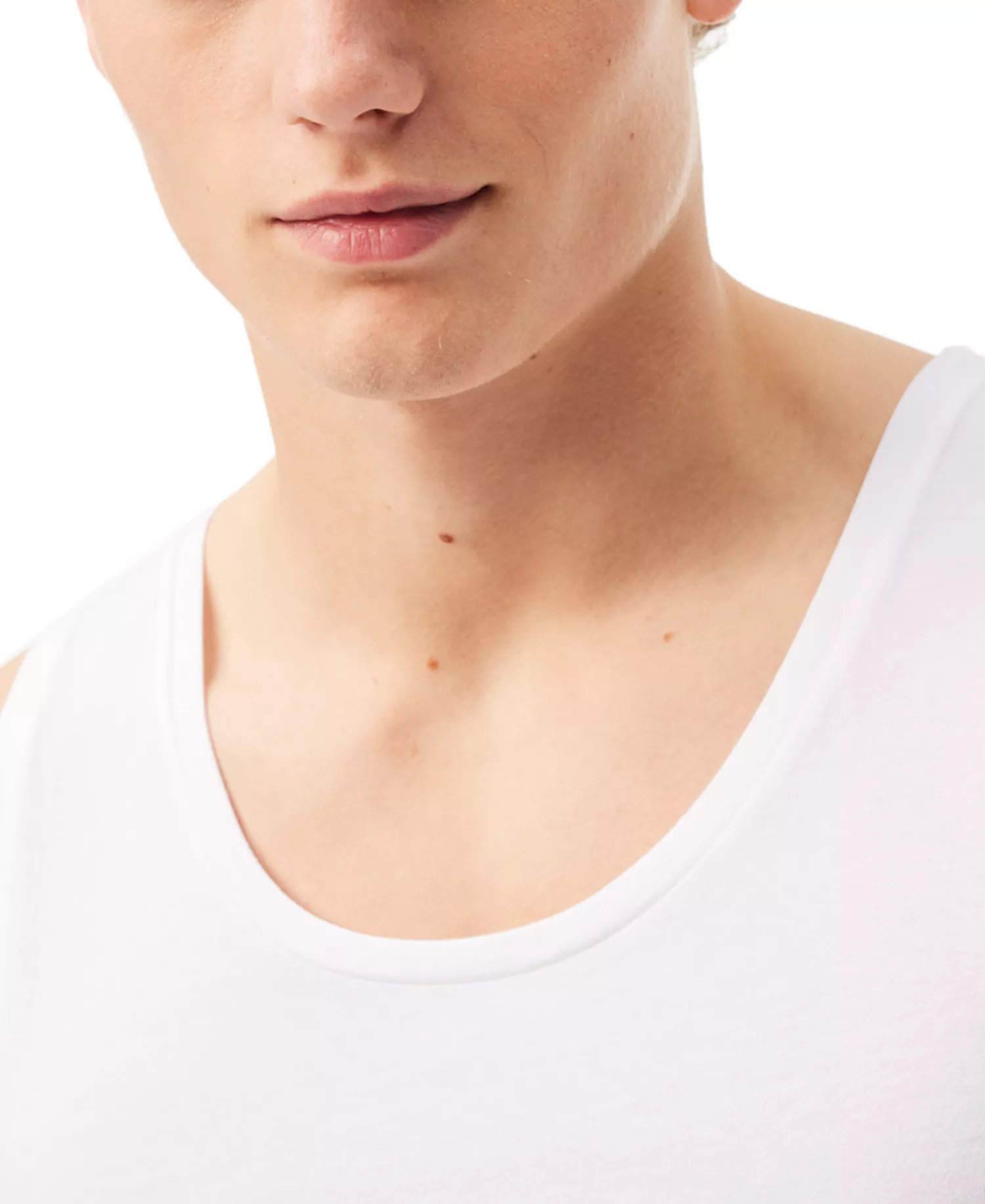 Men's 3-Pack Slim Fit Cotton Tank tops - WHITE - L