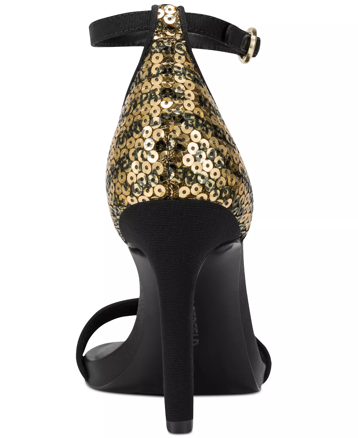 Kenz Logo Sequin Dress Sandals - Gold/ Black - 10