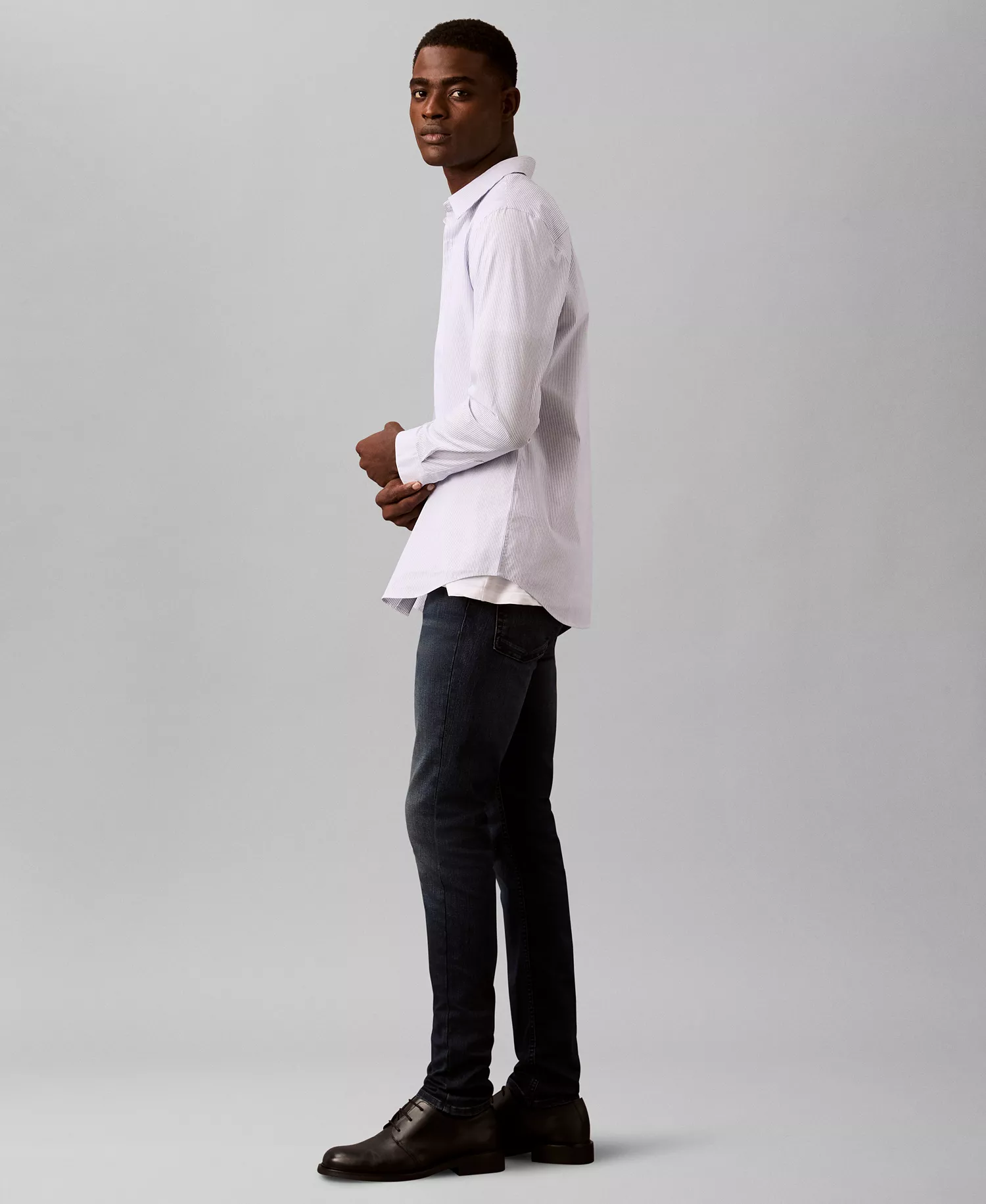 Men's Skinny-Fit Jeans - Boston Blue Black - 30 - 30