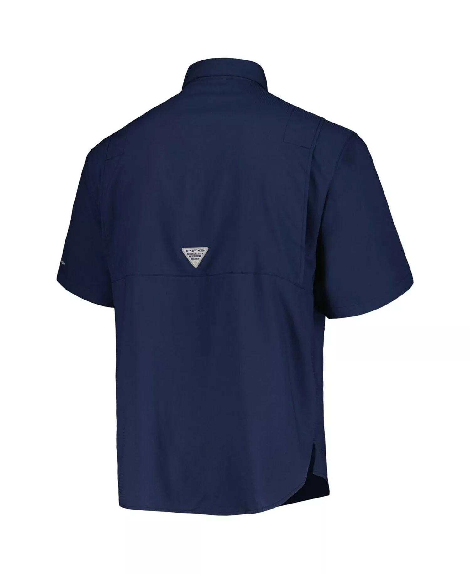 Men's Navy Atlanta Braves Tamiami Omni-Shade Button-Down Shirt - Navy - 2XL