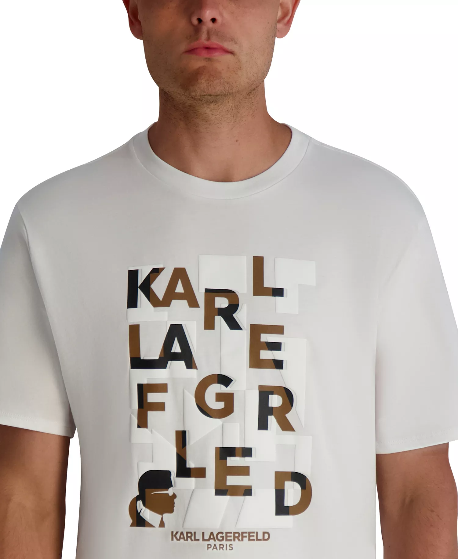 Men's Stacked Print T-Shirt - Optic White - 2XL