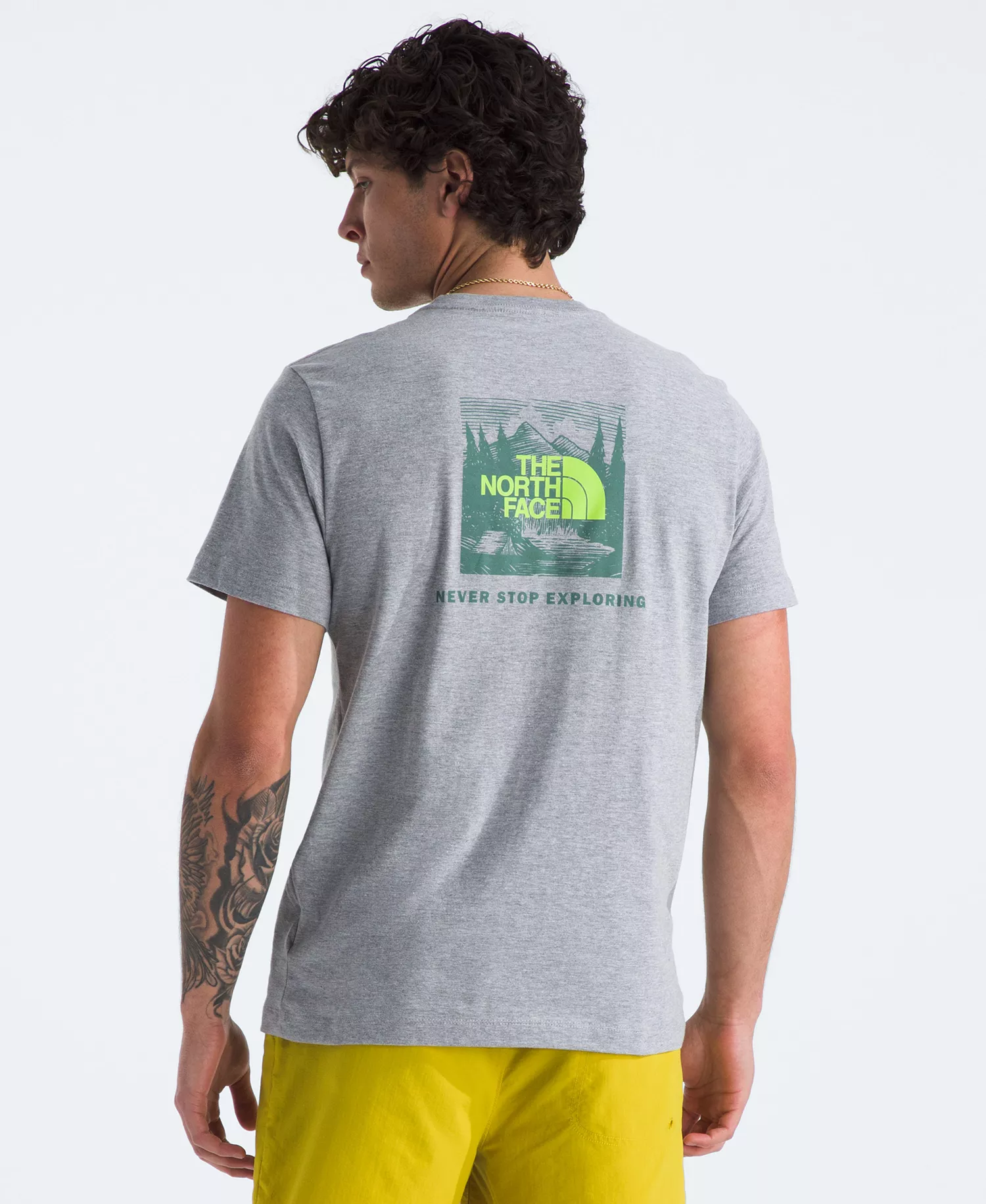 Men's Never Stop Exploring Nature T-Shirt - Pale Gray Heather - L
