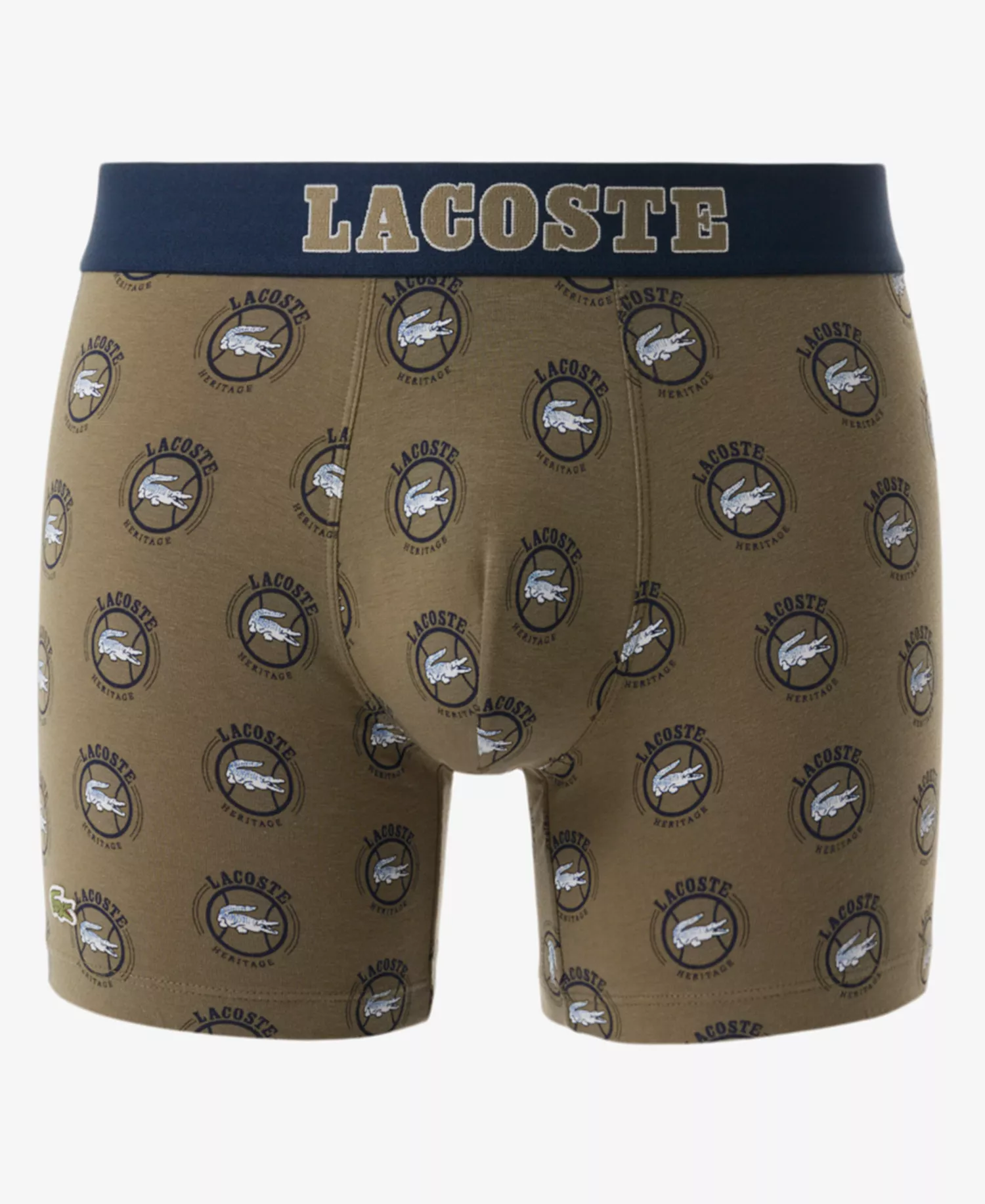 Men's Cotton Stretch Printed Boxer Briefs - Green Tennis - L