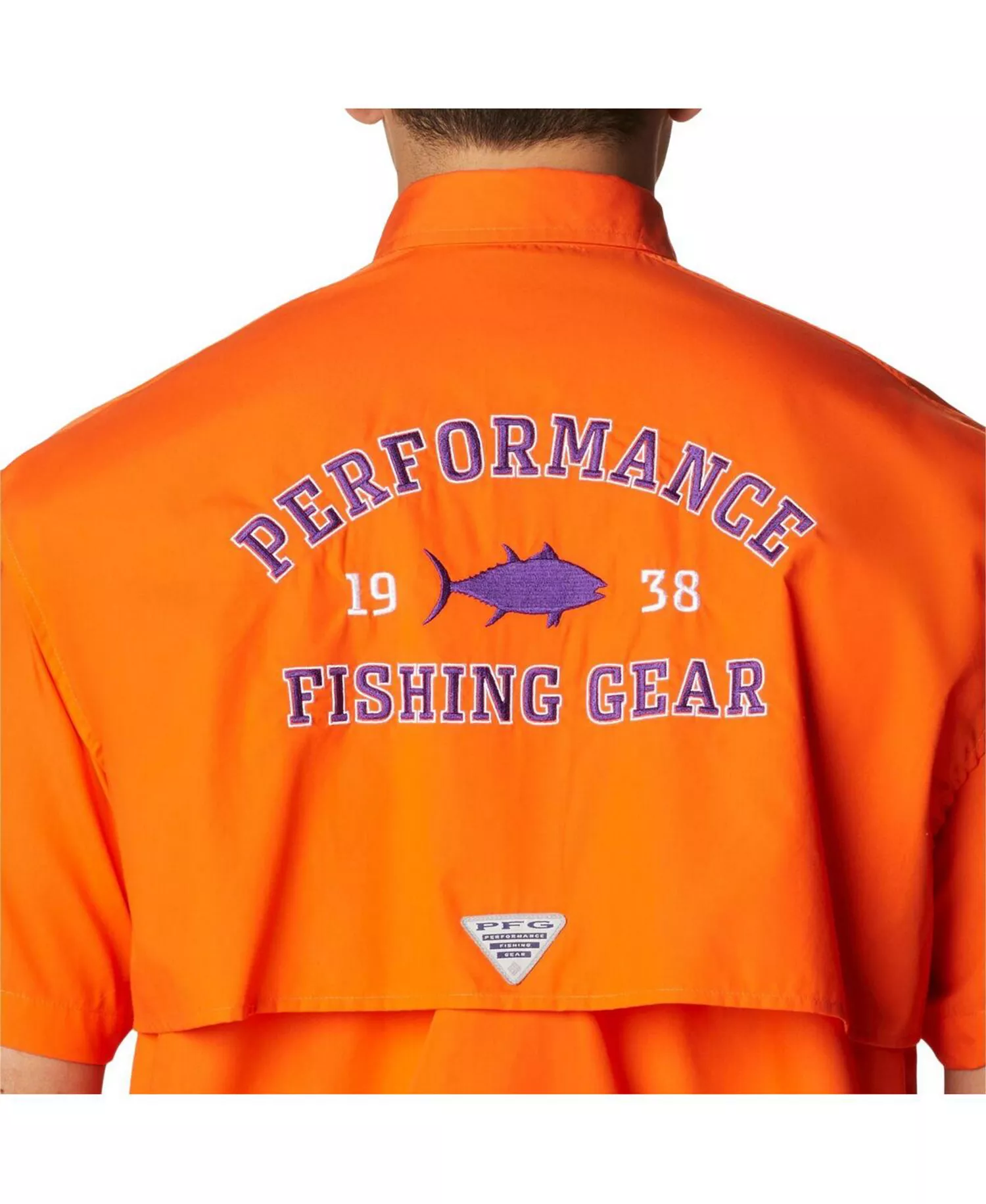 Men's Orange Clemson Tigers Bonehead Button-Up Shirt - Orange - 2XL