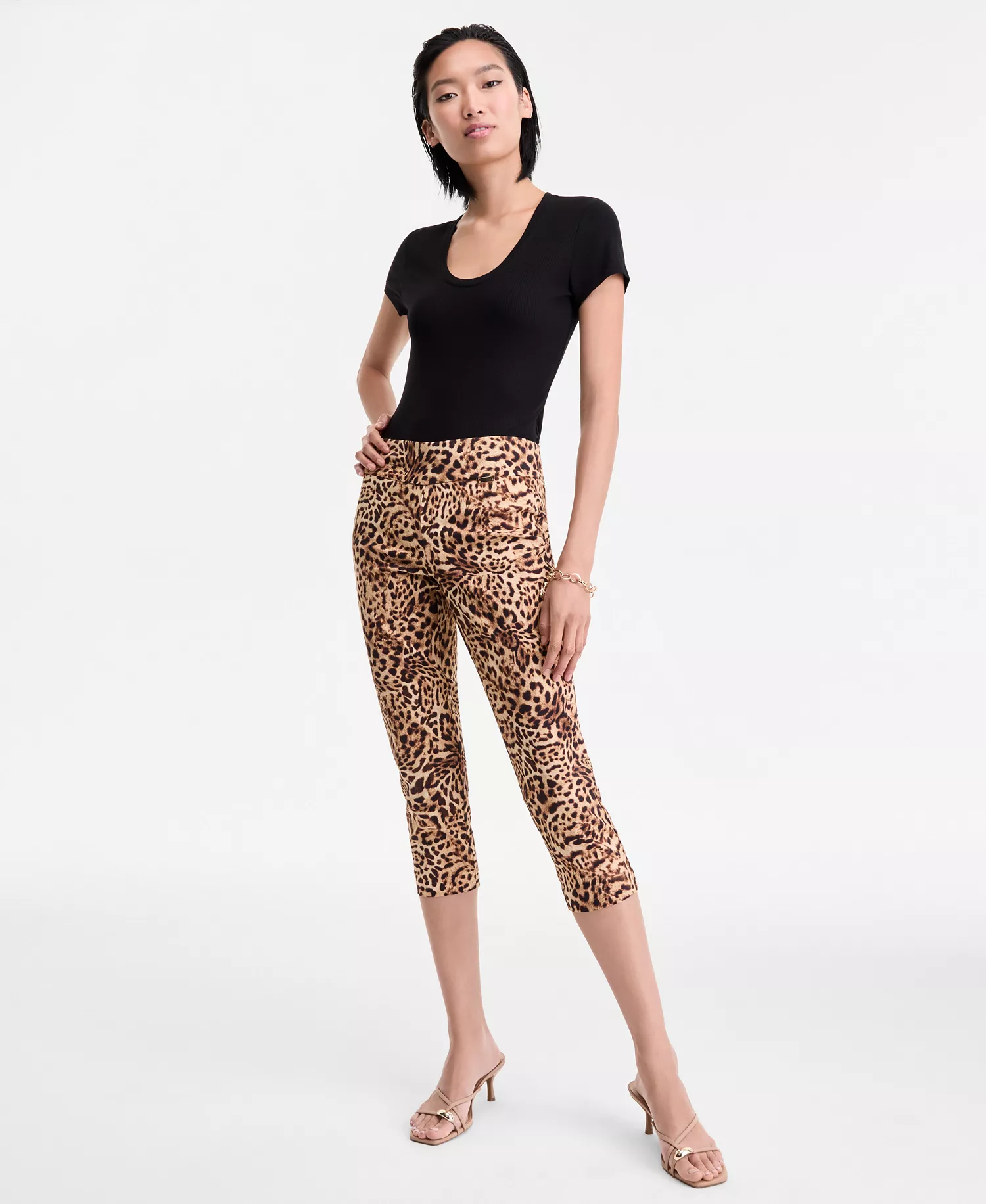 Women's Cheetah-Print Capri Pants, Exclusively at Macy's - Pheby Cheetah - 10