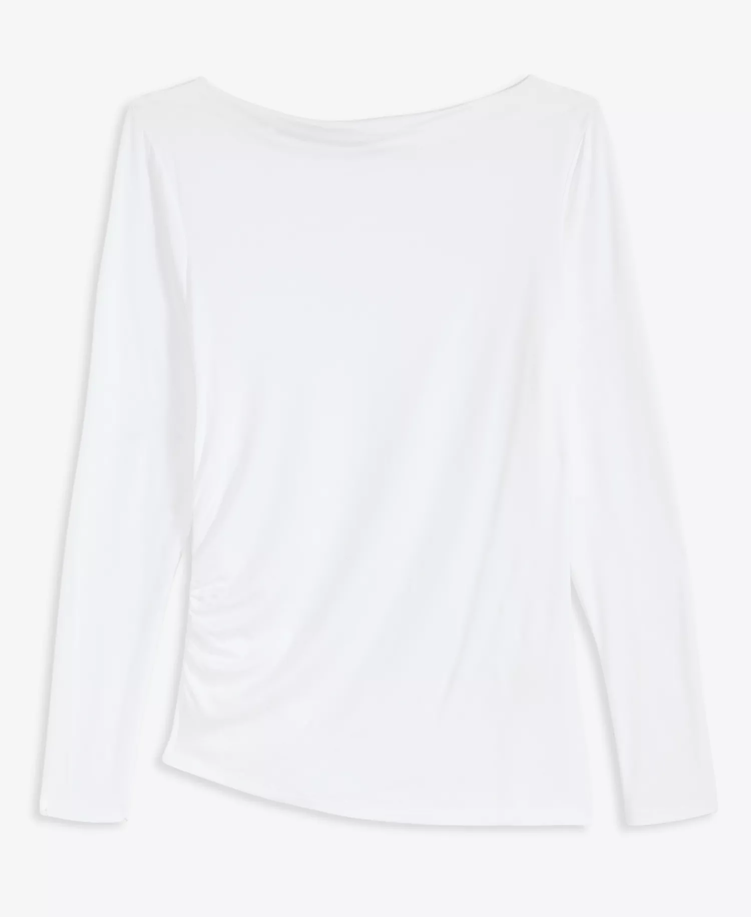 Women's Luxe-Layering Jersey Boat-Neck Long-Sleeve Top, Macy's Exclusive - Bright White - L