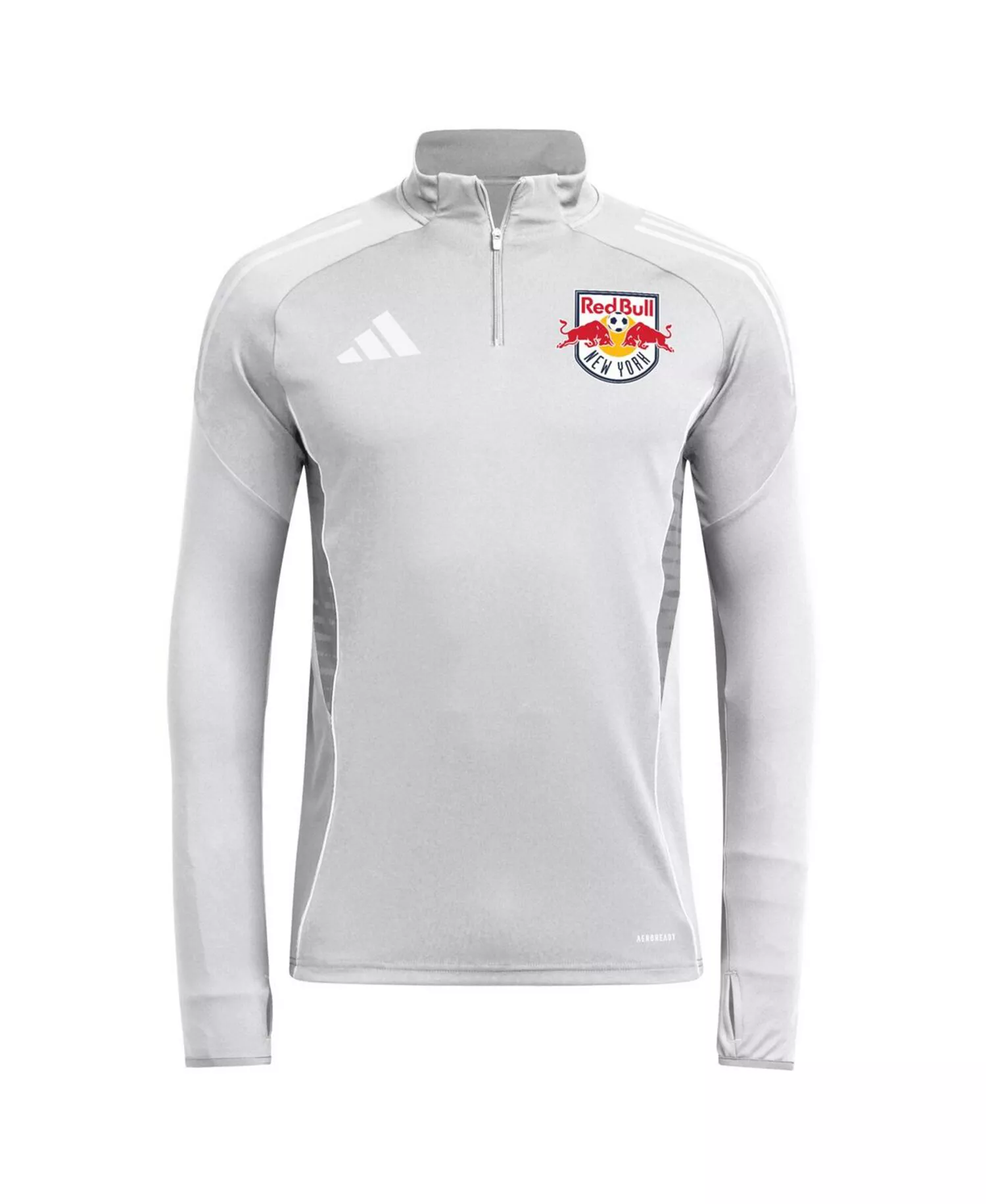 Men's Silver New York Red Bulls 2025 Quarter-Zip Long Sleeve Training Top - Silver - XL